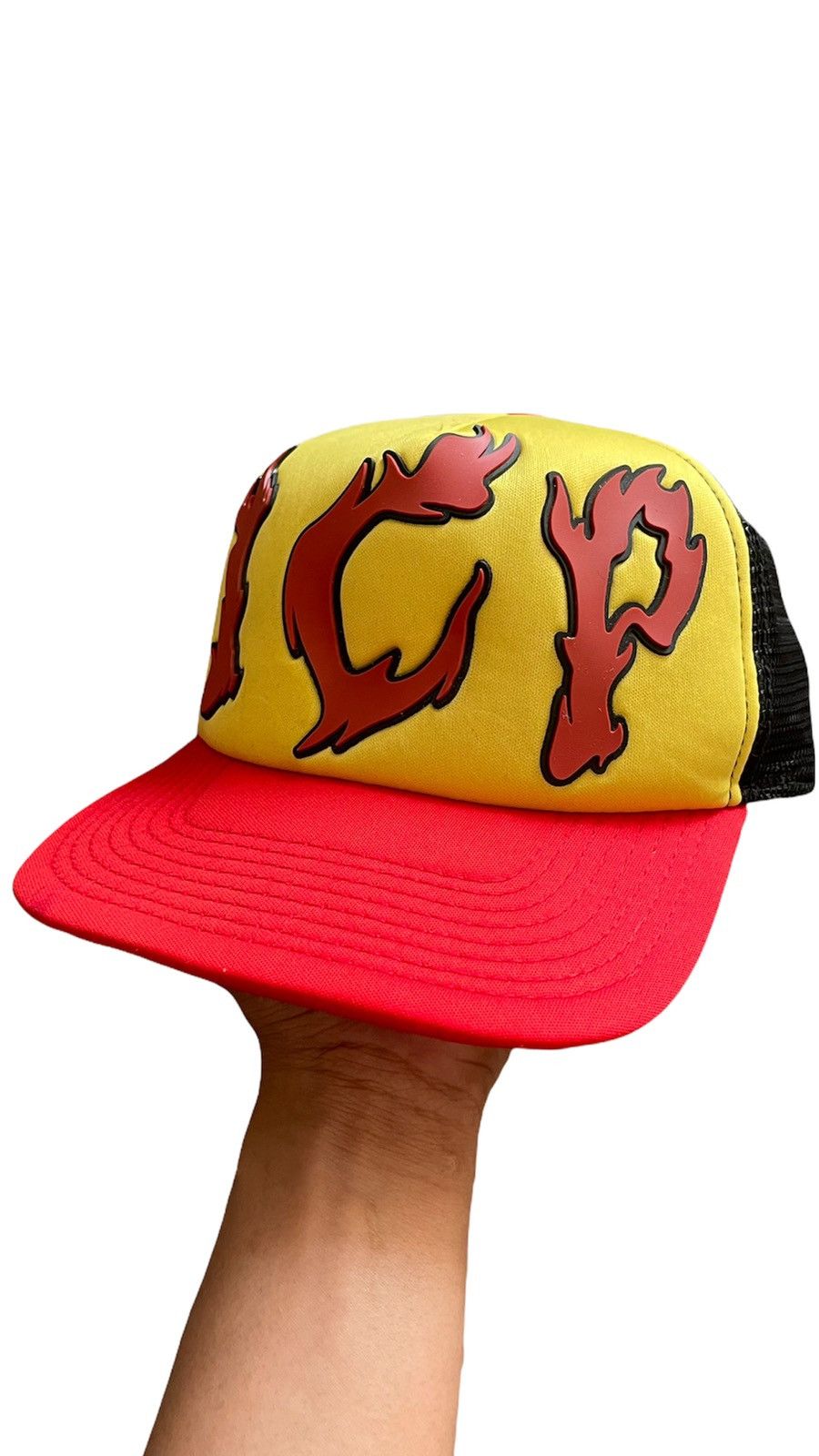 Rap Tees × Vintage Insane Clown Posse Flames Logo Trucker Mesh Snapback Hat Size ONE SIZE - 5 Thumbnail