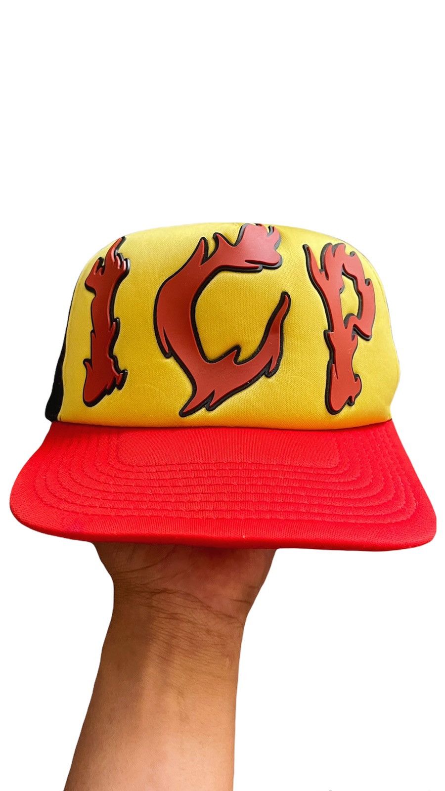 Rap Tees × Vintage Insane Clown Posse Flames Logo Trucker Mesh Snapback Hat Size ONE SIZE - 2 Thumbnail