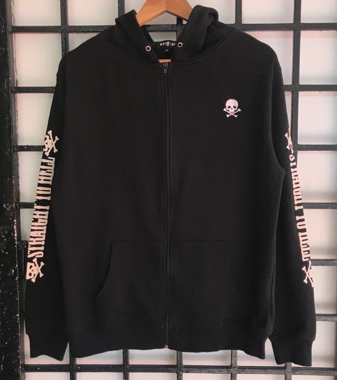 Designer × Japanese Brand 🔥 Japanese Brand "Straight To Hell" Black Jacket Hoodie Size US M / EU 48-50 / 2 - 3 Thumbnail