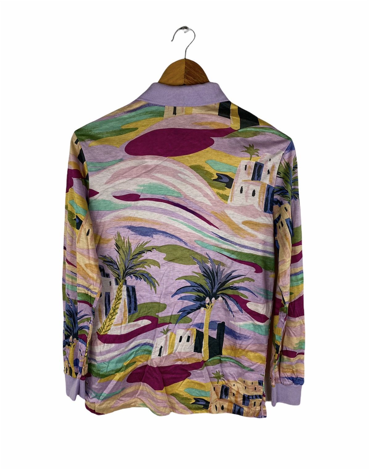 Designer × Mizuno × Vintage Vintage Ayako Okamoto x Mizuno Long Sleeve Polo Shirt Desert Size US M / EU 48-50 / 2 - 2 Thumbnail