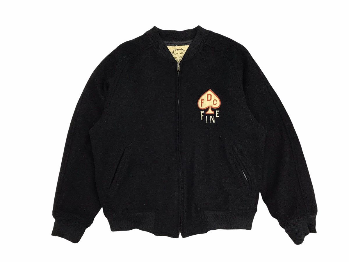 Varsity Jacket Flandre Club FDC Fine Black Varsity Jacket | Grailed