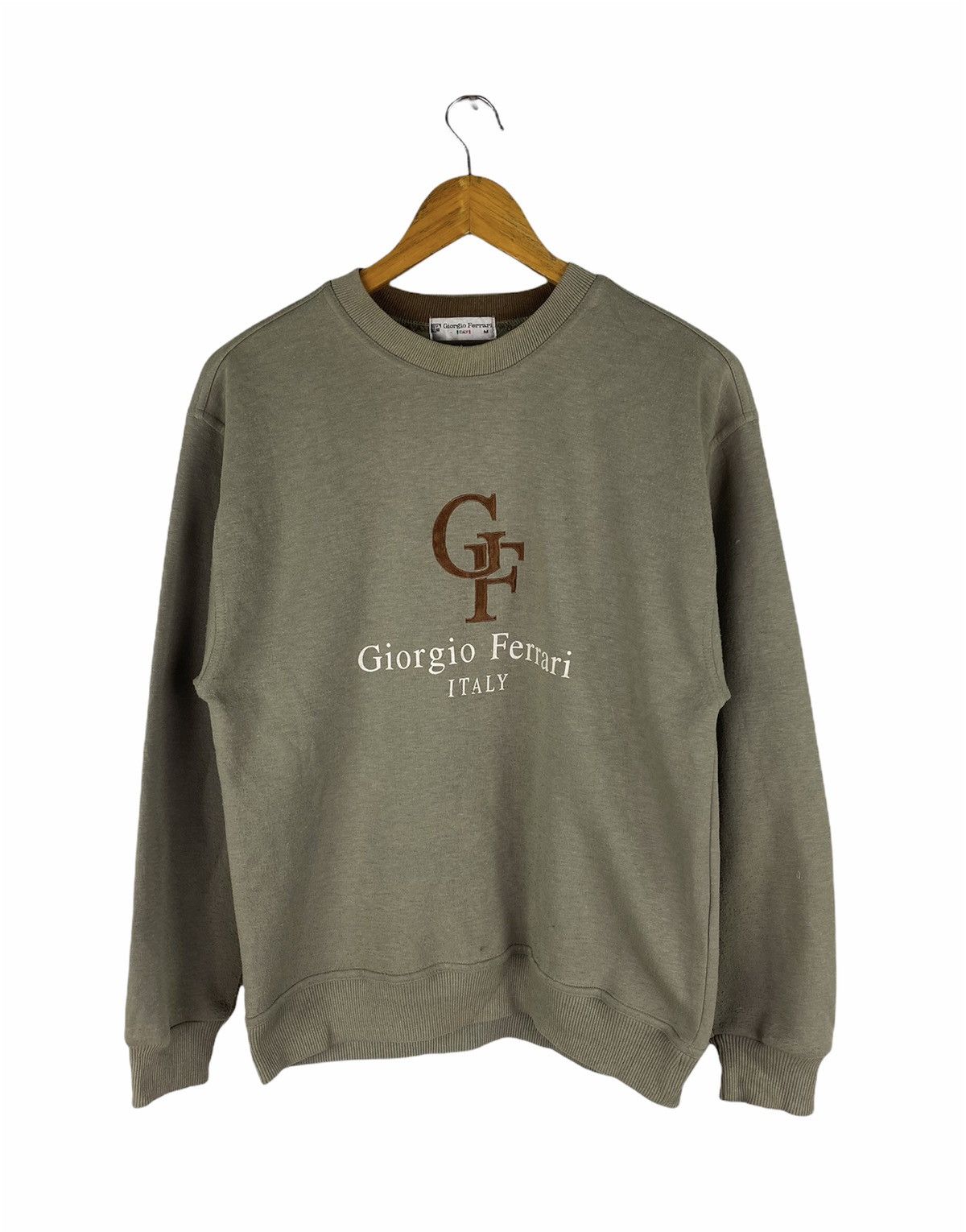 Designer × Vintage 🔥DHL SHIPPING🔥GIORGIO FERRARI ITALY BIG LOGOS SWEATSHIRT Size US M / EU 48-50 / 2 - 1 Thumbnail