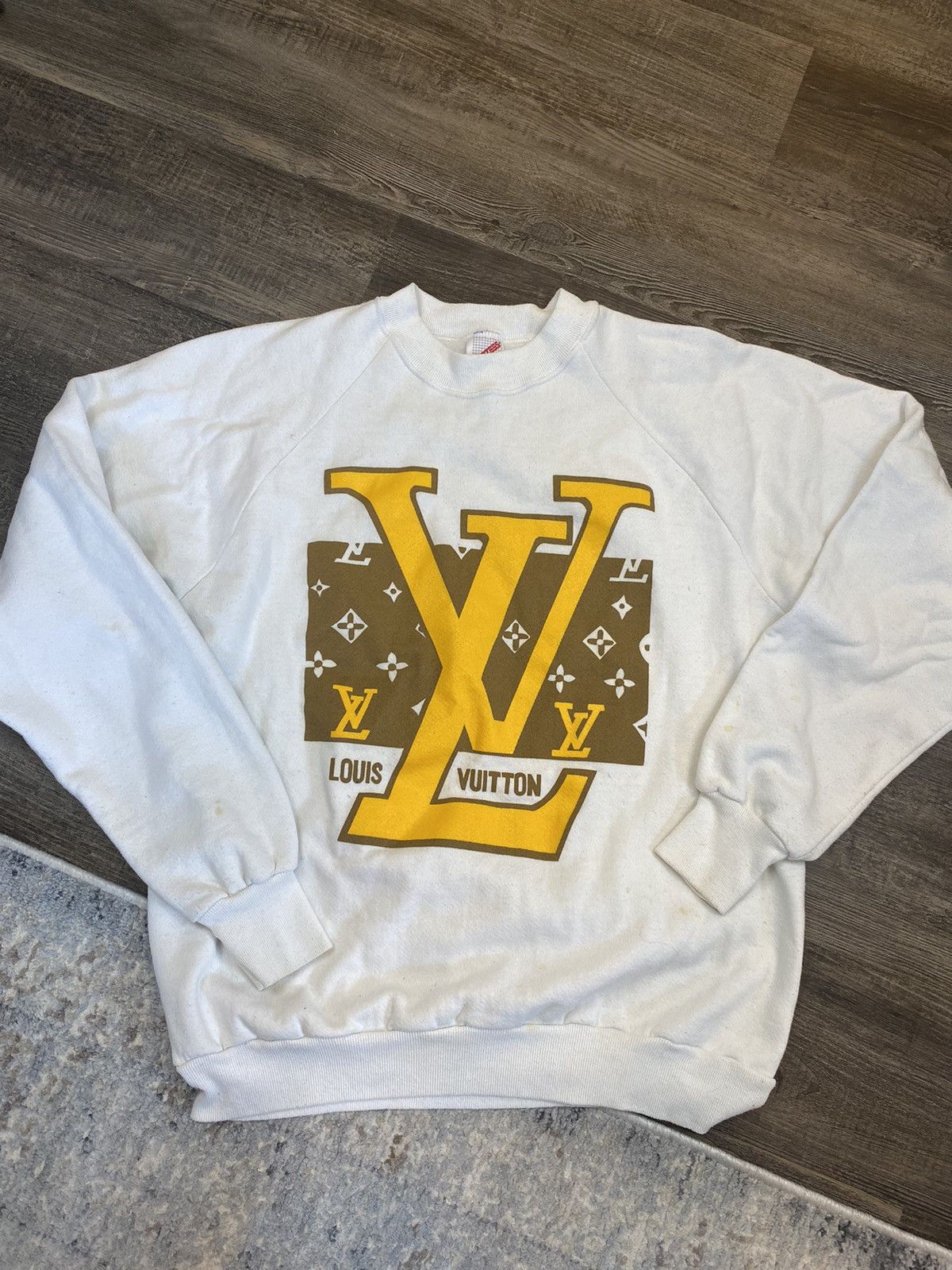 Soft Retro Hoodie Bootleg Louis Vuitton Paris Print Sweatshirt