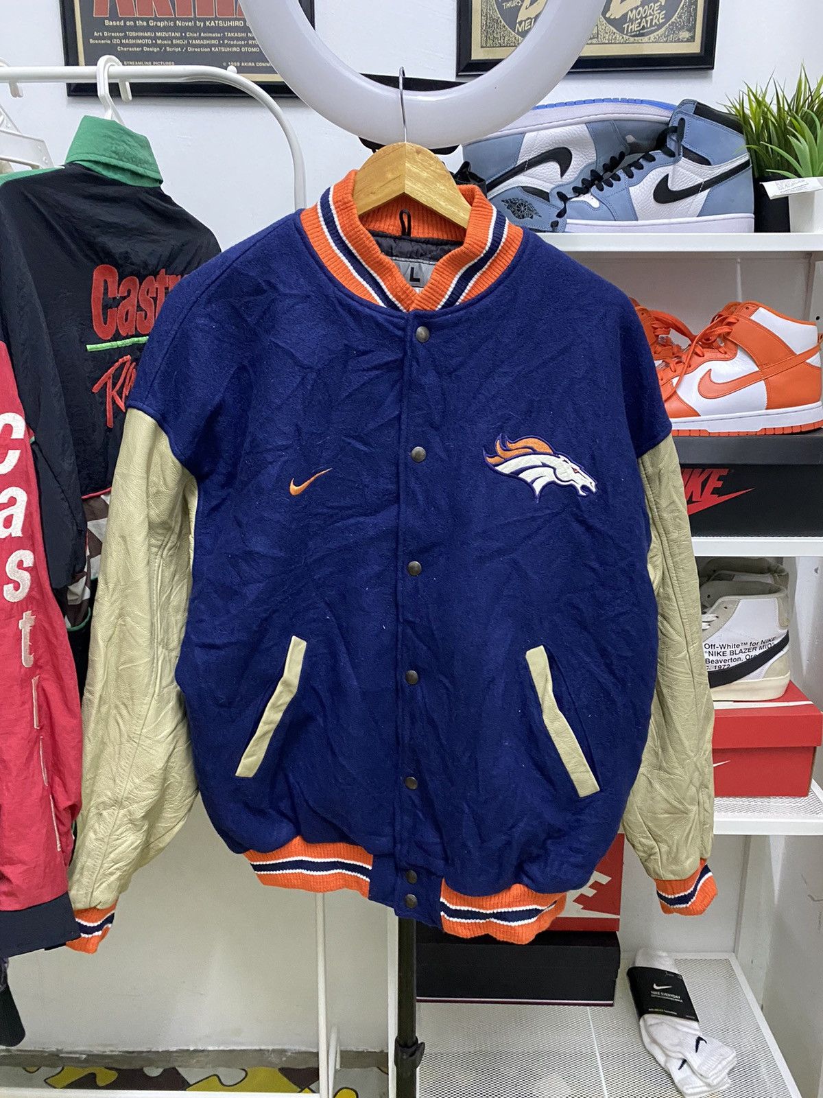 Nike VTG NIKE NFL BRONCOS VARSITY JACKET