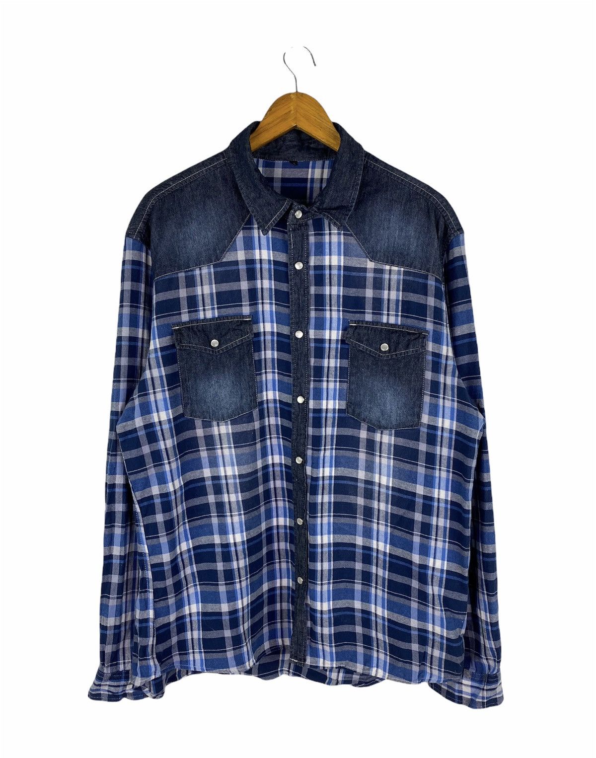 Japanese Brand 🔥DHL SHIPPING🔥WESTERN SNAP BUTTON SHIRT Size US XXL / EU 58 / 5 - 1 Thumbnail