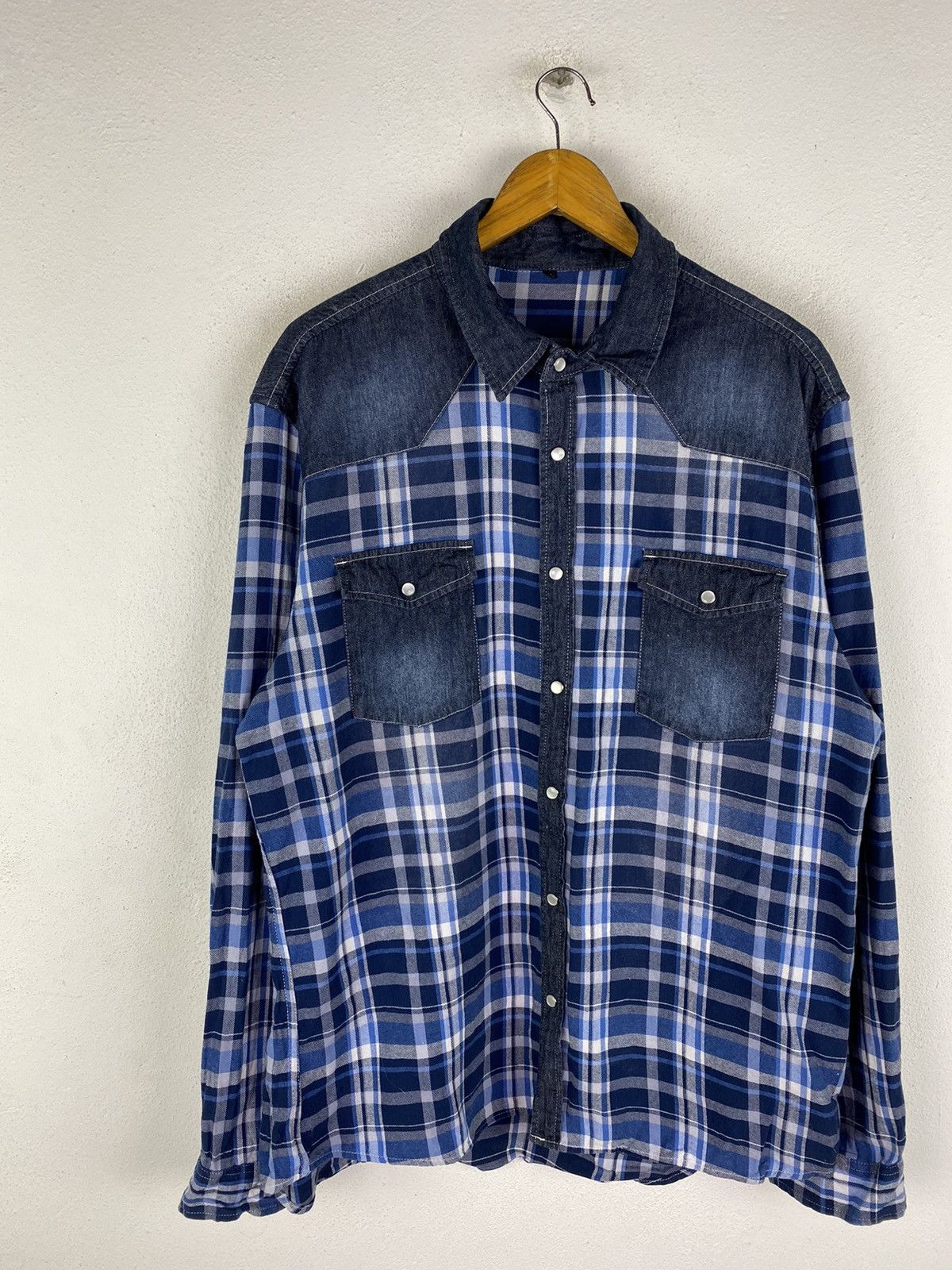 Japanese Brand 🔥DHL SHIPPING🔥WESTERN SNAP BUTTON SHIRT Size US XXL / EU 58 / 5 - 4 Thumbnail