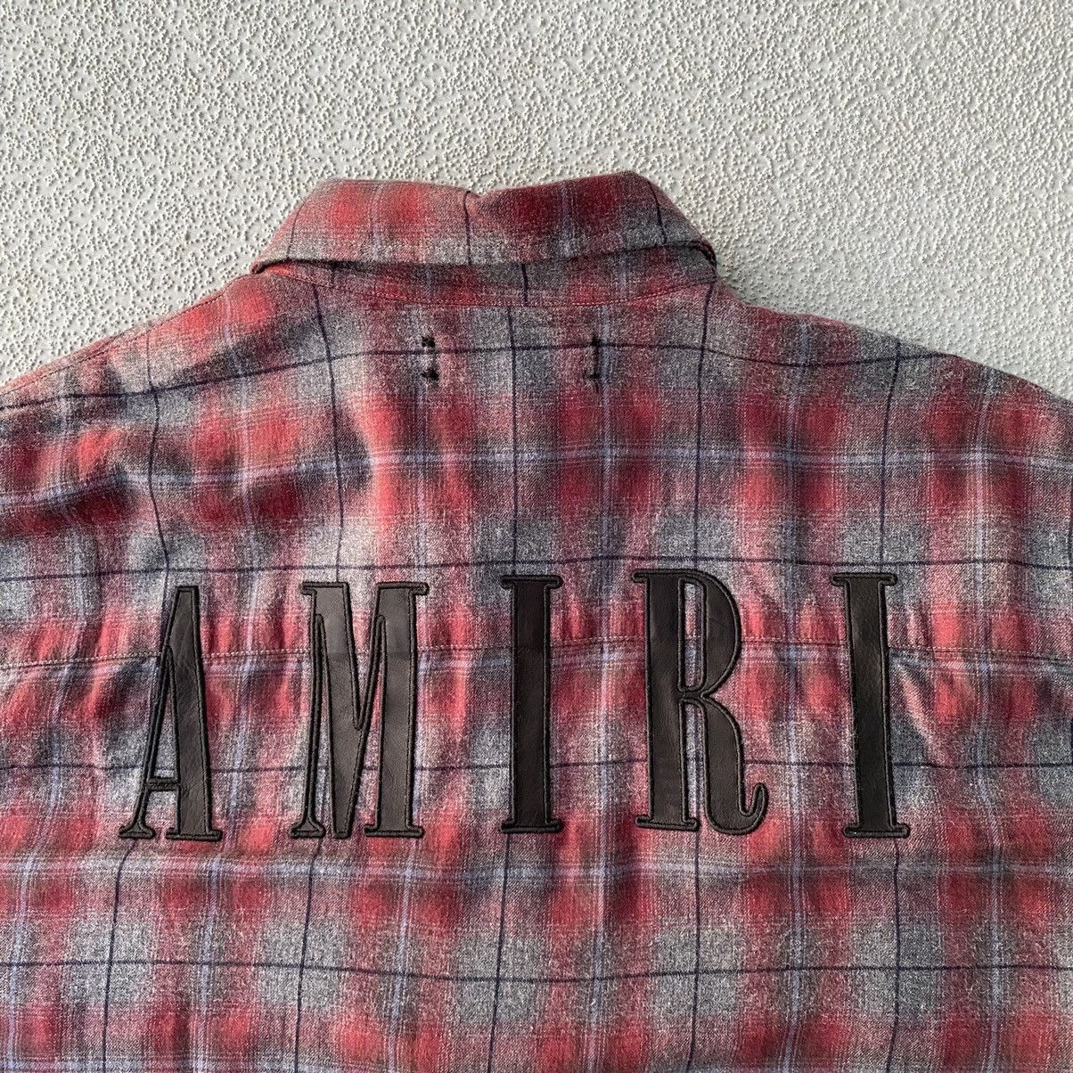 Amiri Amiri Red/Black Distressed Flannel Size US L / EU 52-54 / 3 - 2 Thumbnail