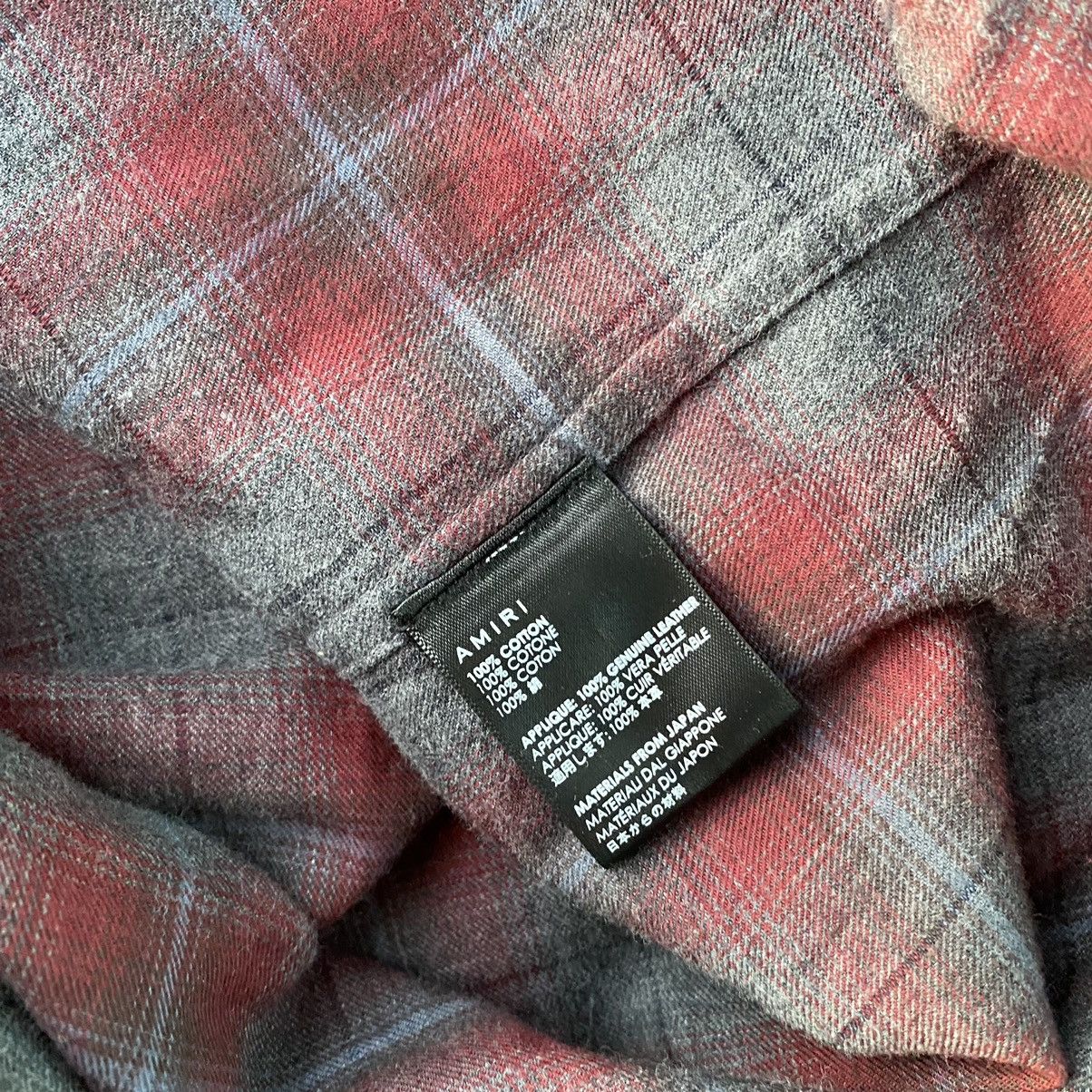 Amiri Amiri Red/Black Distressed Flannel Size US L / EU 52-54 / 3 - 6 Thumbnail