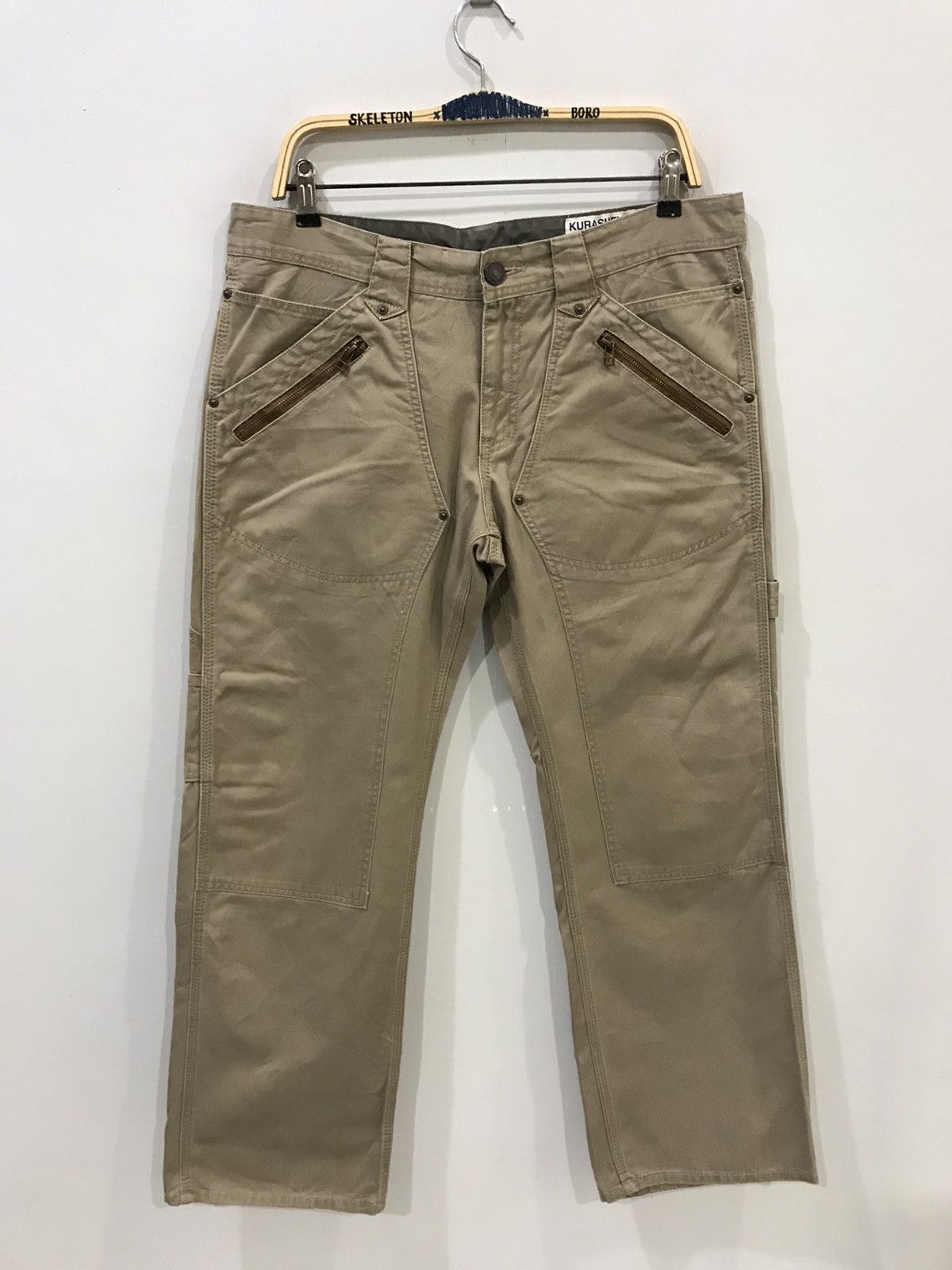 Designer KURASAFUKU Japanese Workwear Double Knee Carpenter Pant Size US 35 - 1 Thumbnail