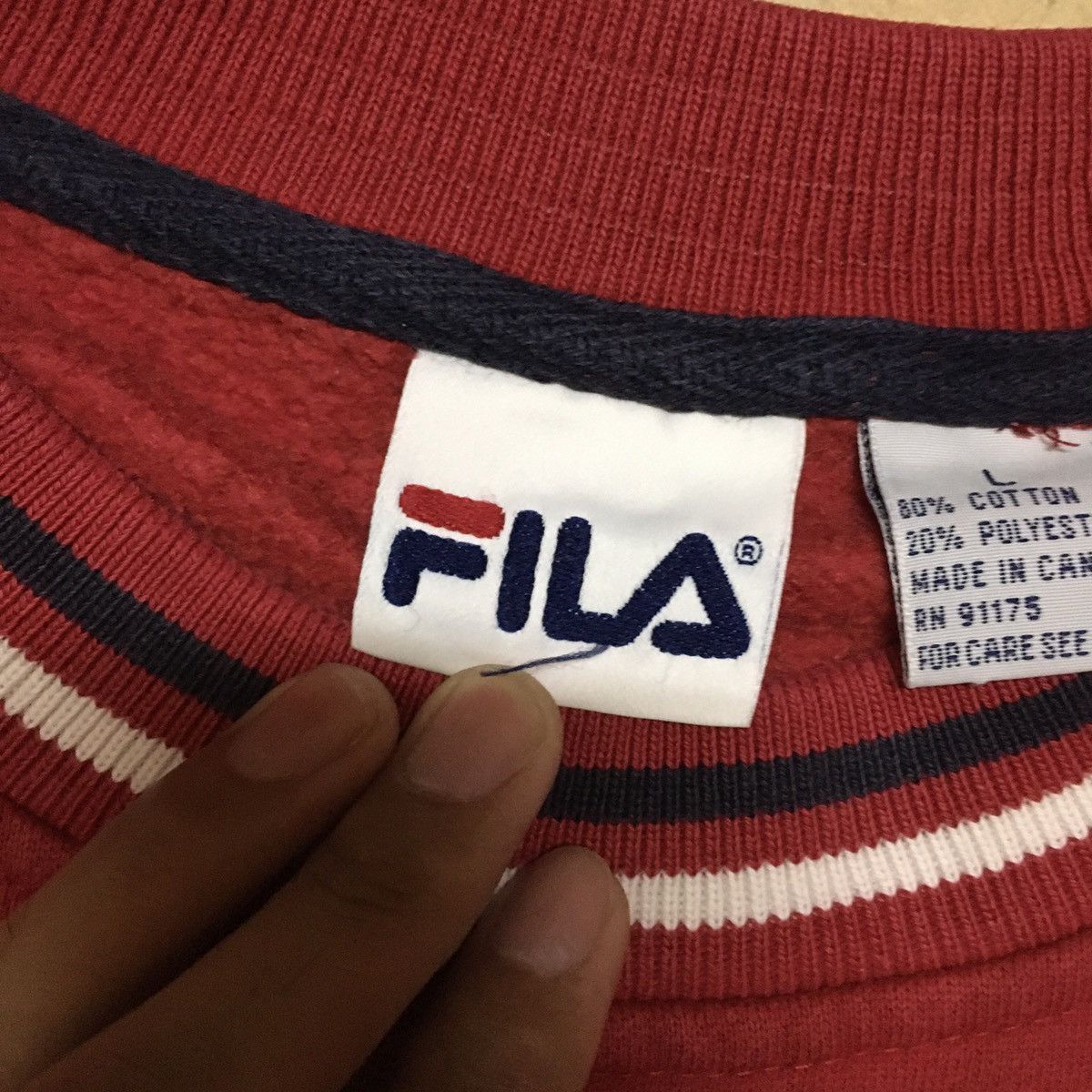 Fila × Vintage Vintage Fila Big Logo Sweatshirt Sleeveless Size US L / EU 52-54 / 3 - 5 Thumbnail