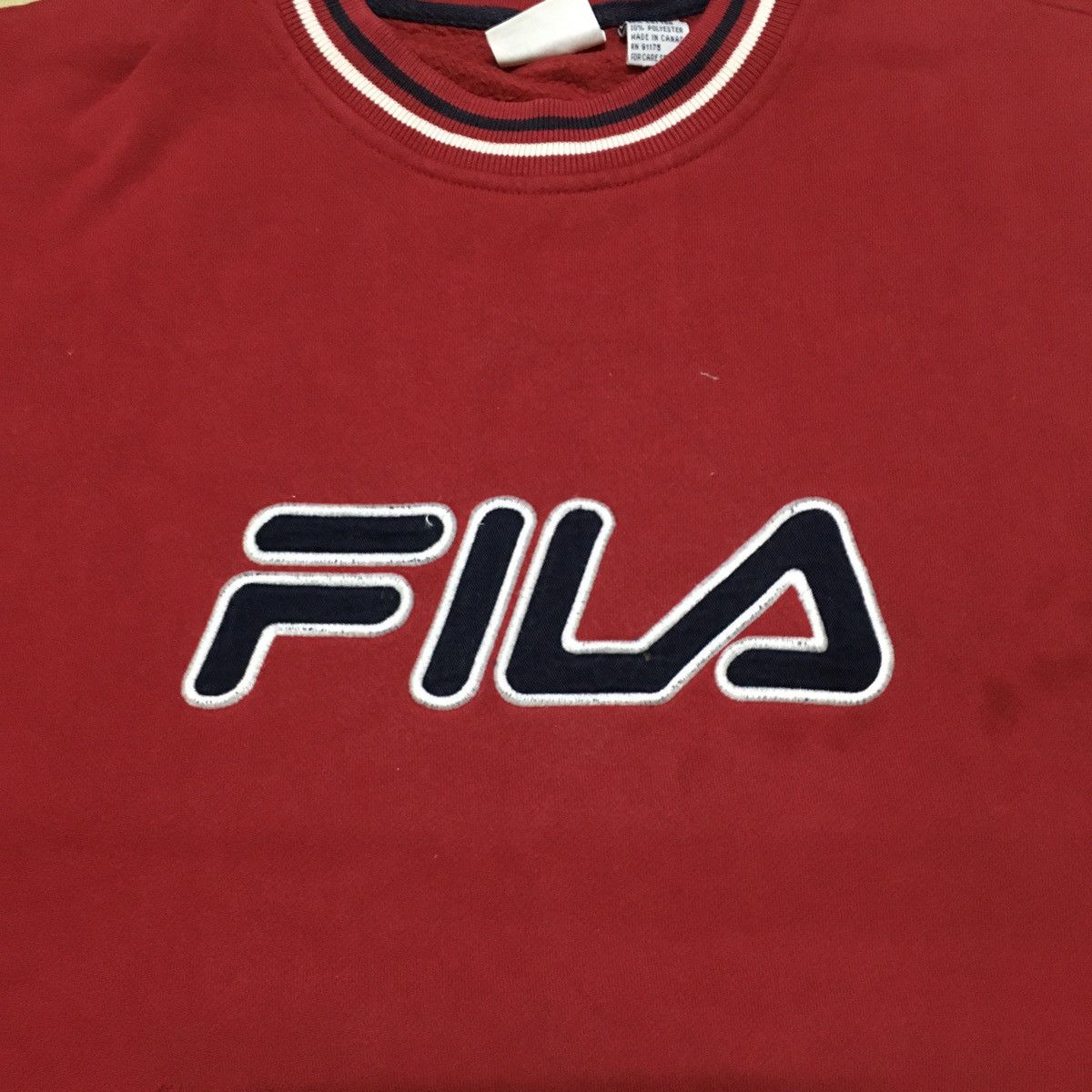 Fila × Vintage Vintage Fila Big Logo Sweatshirt Sleeveless Size US L / EU 52-54 / 3 - 2 Thumbnail
