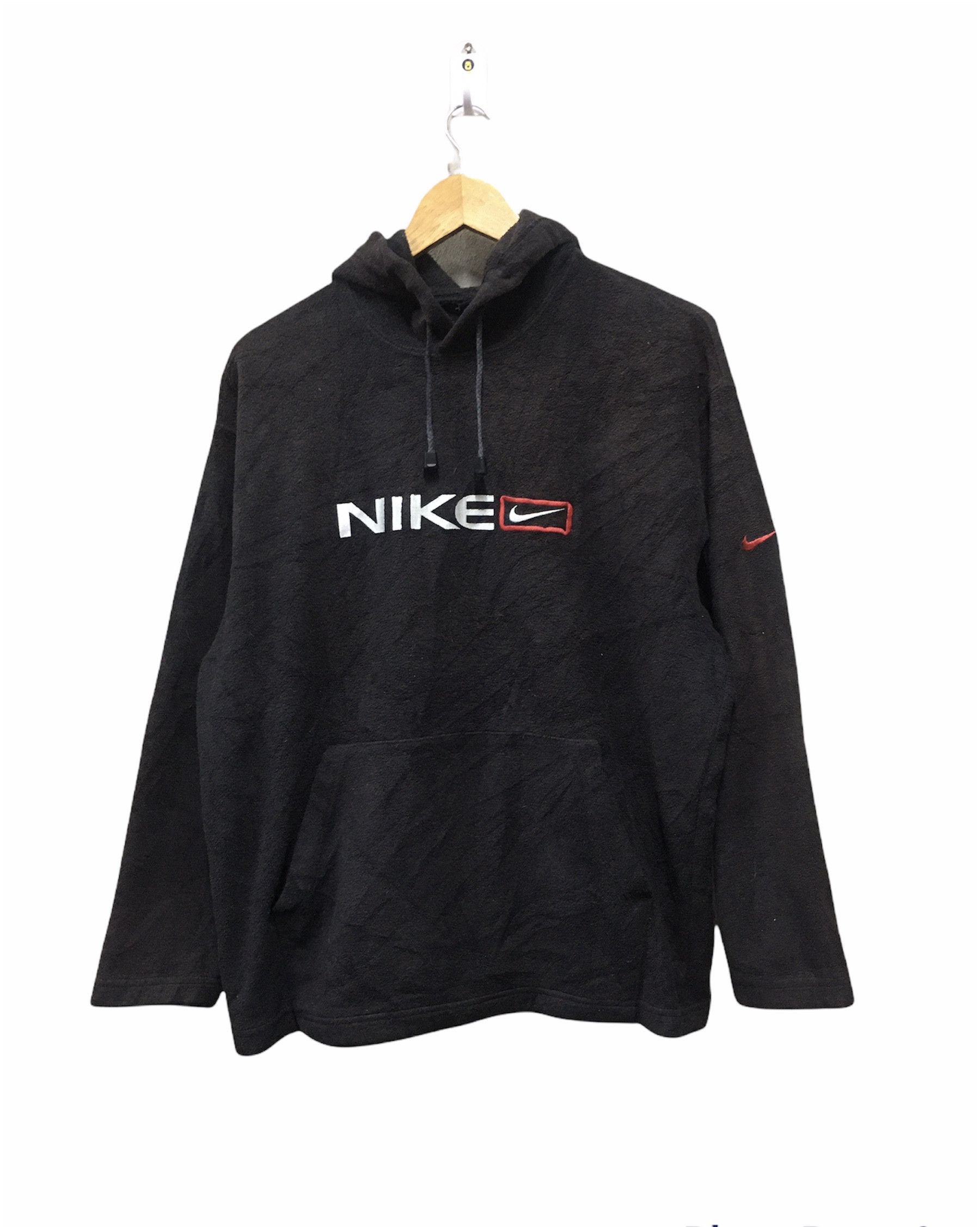 Nike × Vintage Vintage 90s Nike hoodie Spell out Embroidered Logo Size US M / EU 48-50 / 2 - 1 Thumbnail