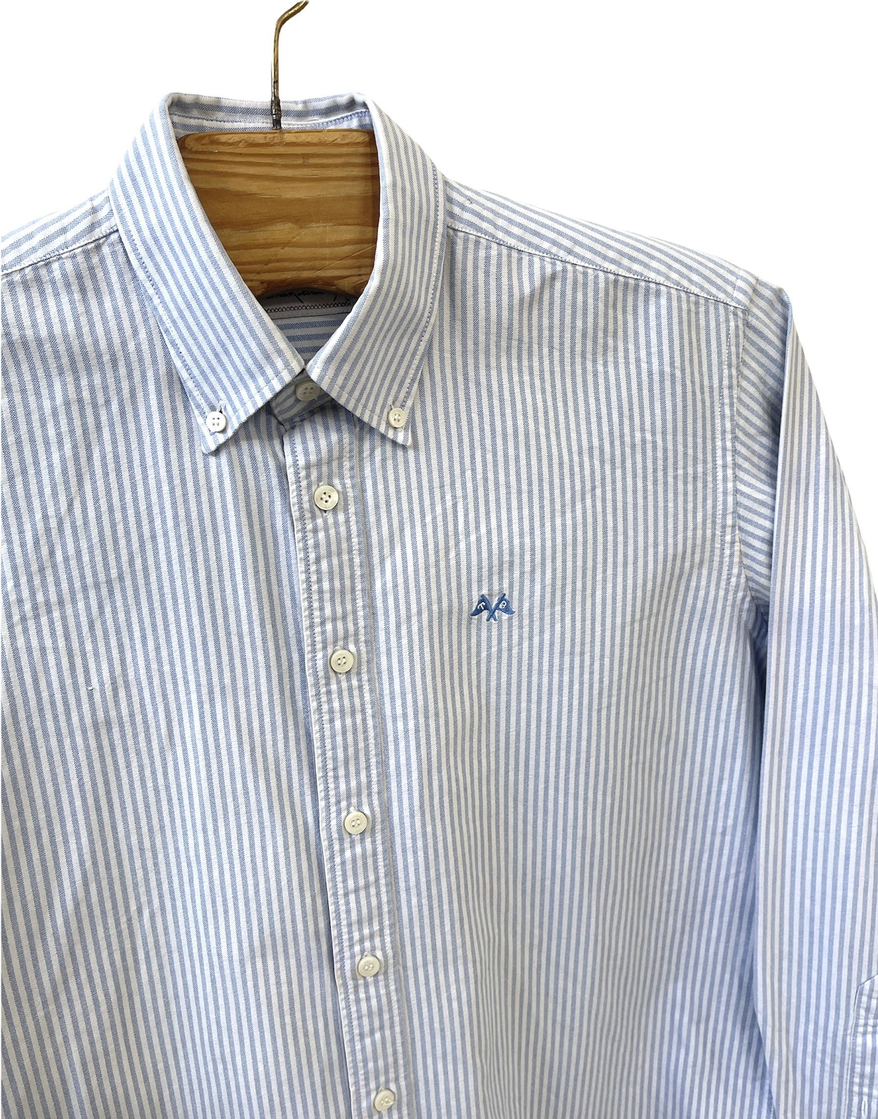 Burberry TB Burberry shirt stiped size L blue white Size US L / EU 52-54 / 3 - 3 Thumbnail