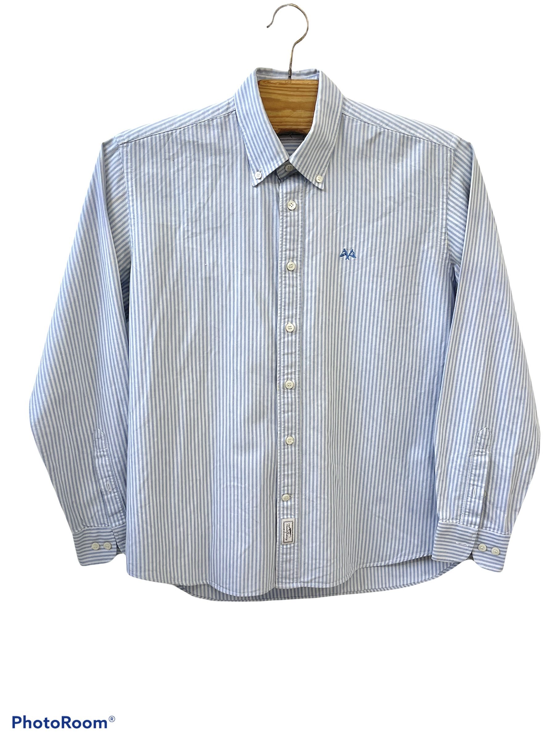 TB Burberry shirt stiped size L blue white