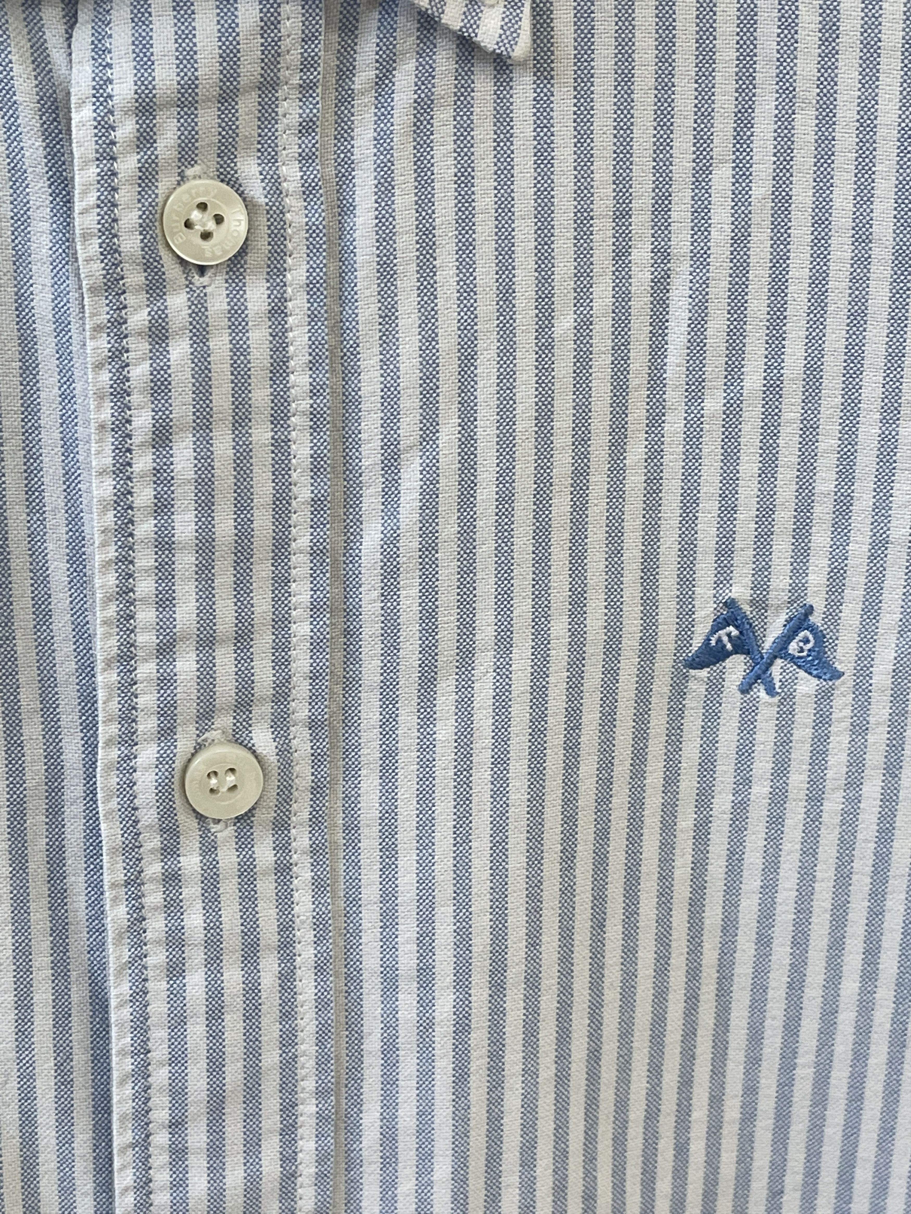 Burberry TB Burberry shirt stiped size L blue white Size US L / EU 52-54 / 3 - 5 Thumbnail