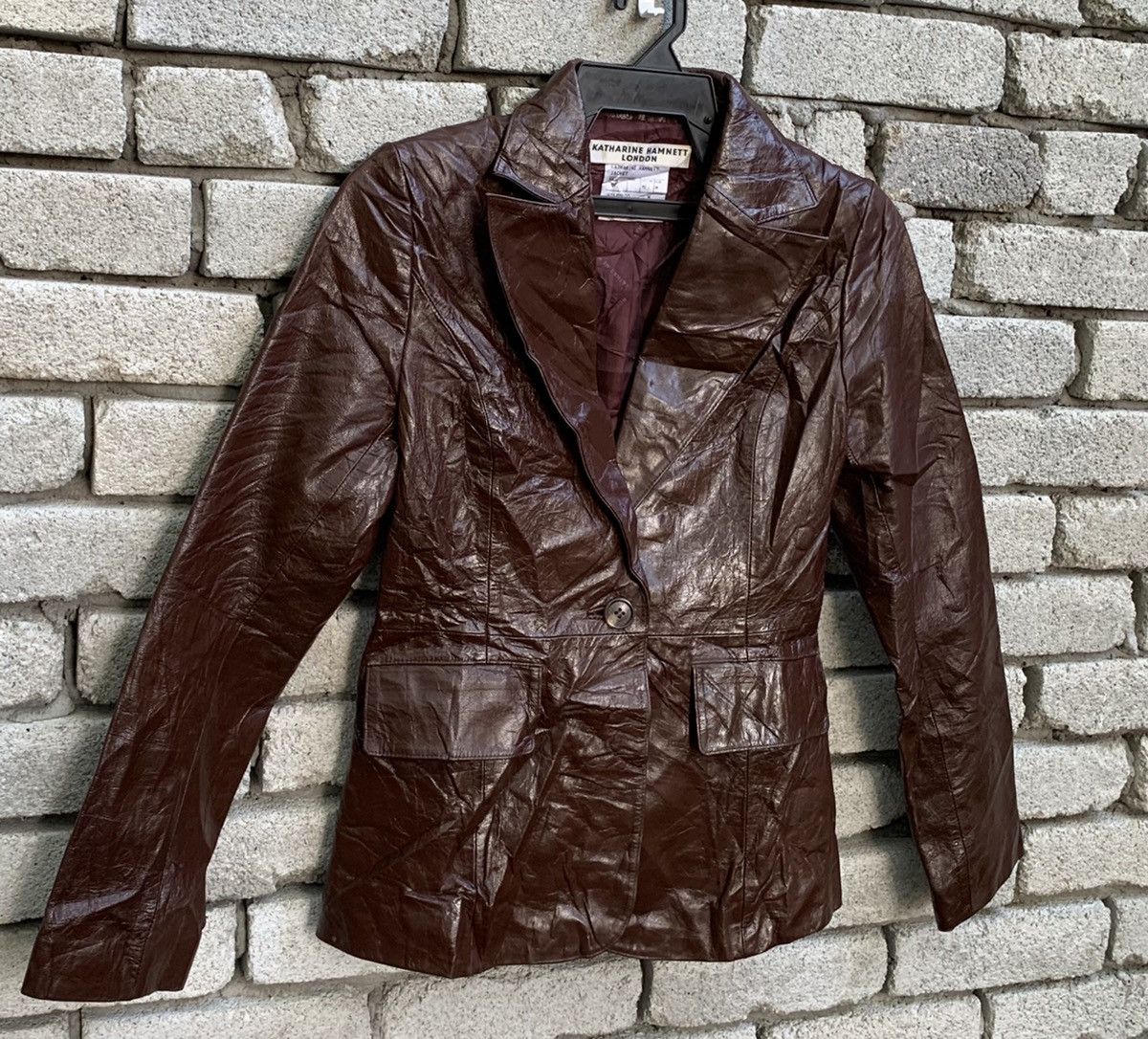 Katharine Hamnett London × Vintage Vintage Katharine Hamnett London Coat Leather Jacket Size US S / EU 44-46 / 1 - 4 Thumbnail