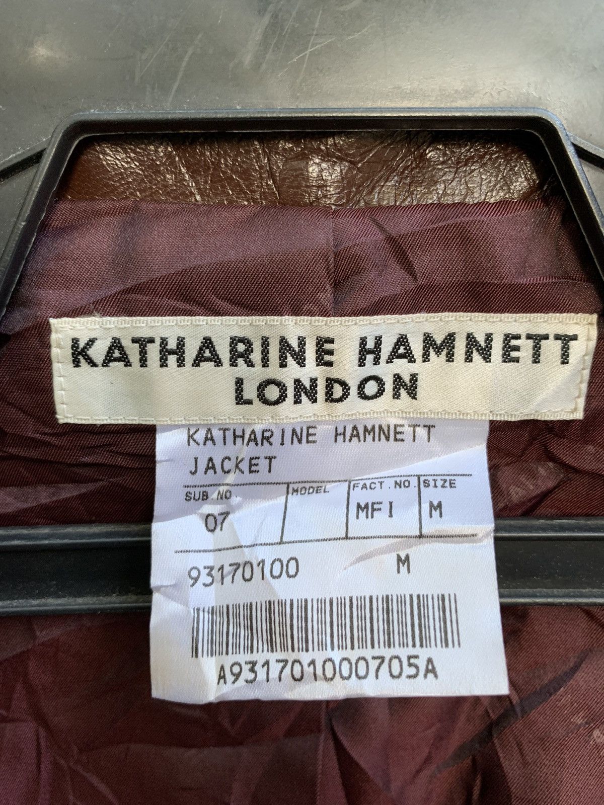 Katharine Hamnett London × Vintage Vintage Katharine Hamnett London Coat Leather Jacket Size US S / EU 44-46 / 1 - 19 Thumbnail