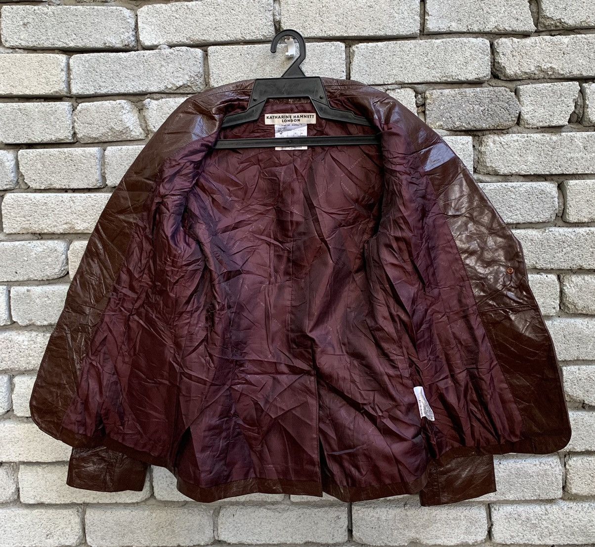 Katharine Hamnett London × Vintage Vintage Katharine Hamnett London Coat Leather Jacket Size US S / EU 44-46 / 1 - 15 Thumbnail
