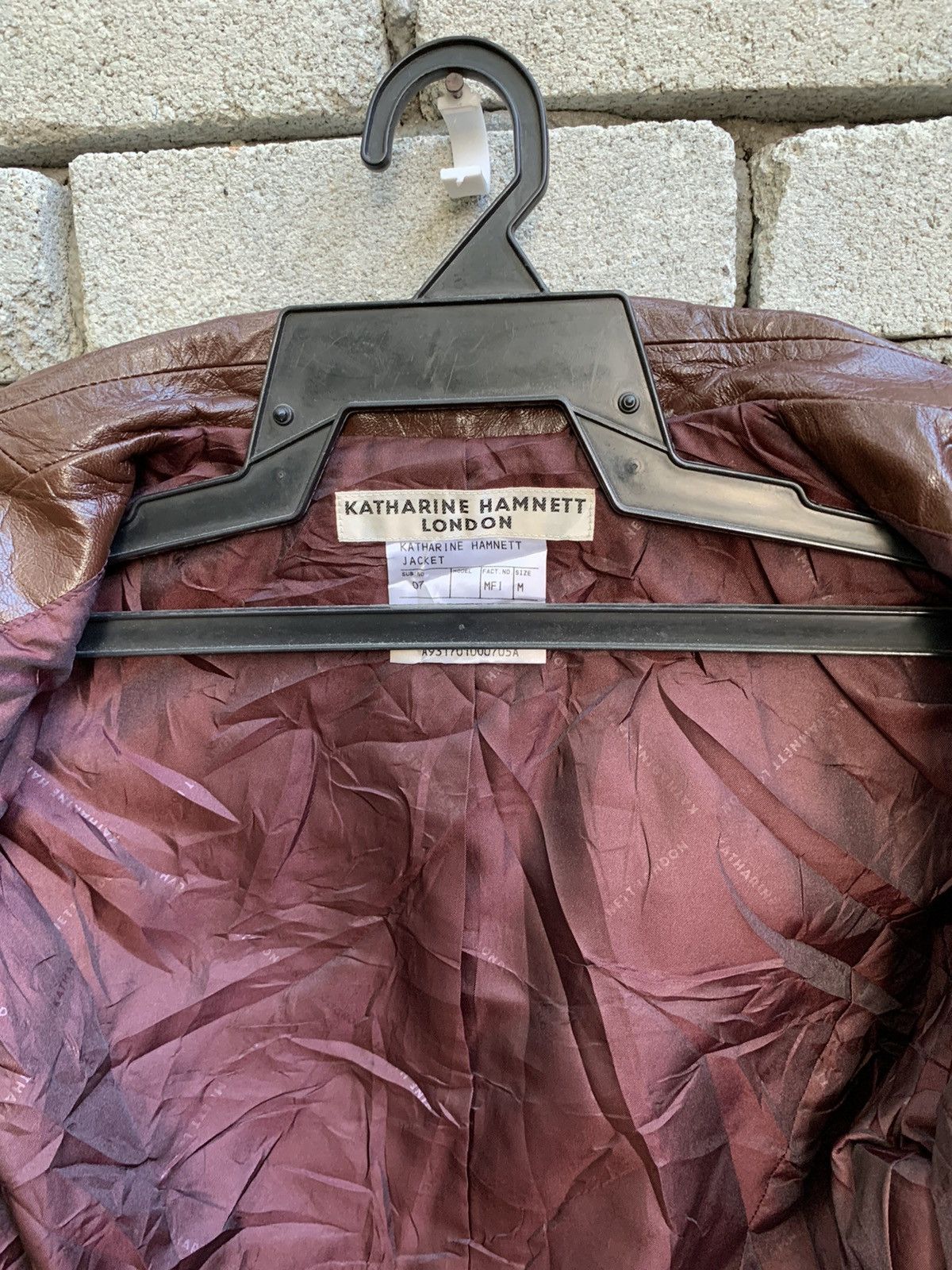 Katharine Hamnett London × Vintage Vintage Katharine Hamnett London Coat Leather Jacket Size US S / EU 44-46 / 1 - 18 Thumbnail