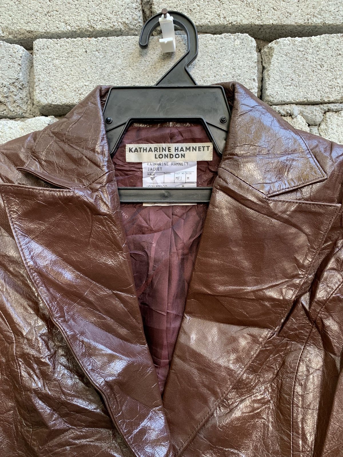 Katharine Hamnett London × Vintage Vintage Katharine Hamnett London Coat Leather Jacket Size US S / EU 44-46 / 1 - 13 Thumbnail