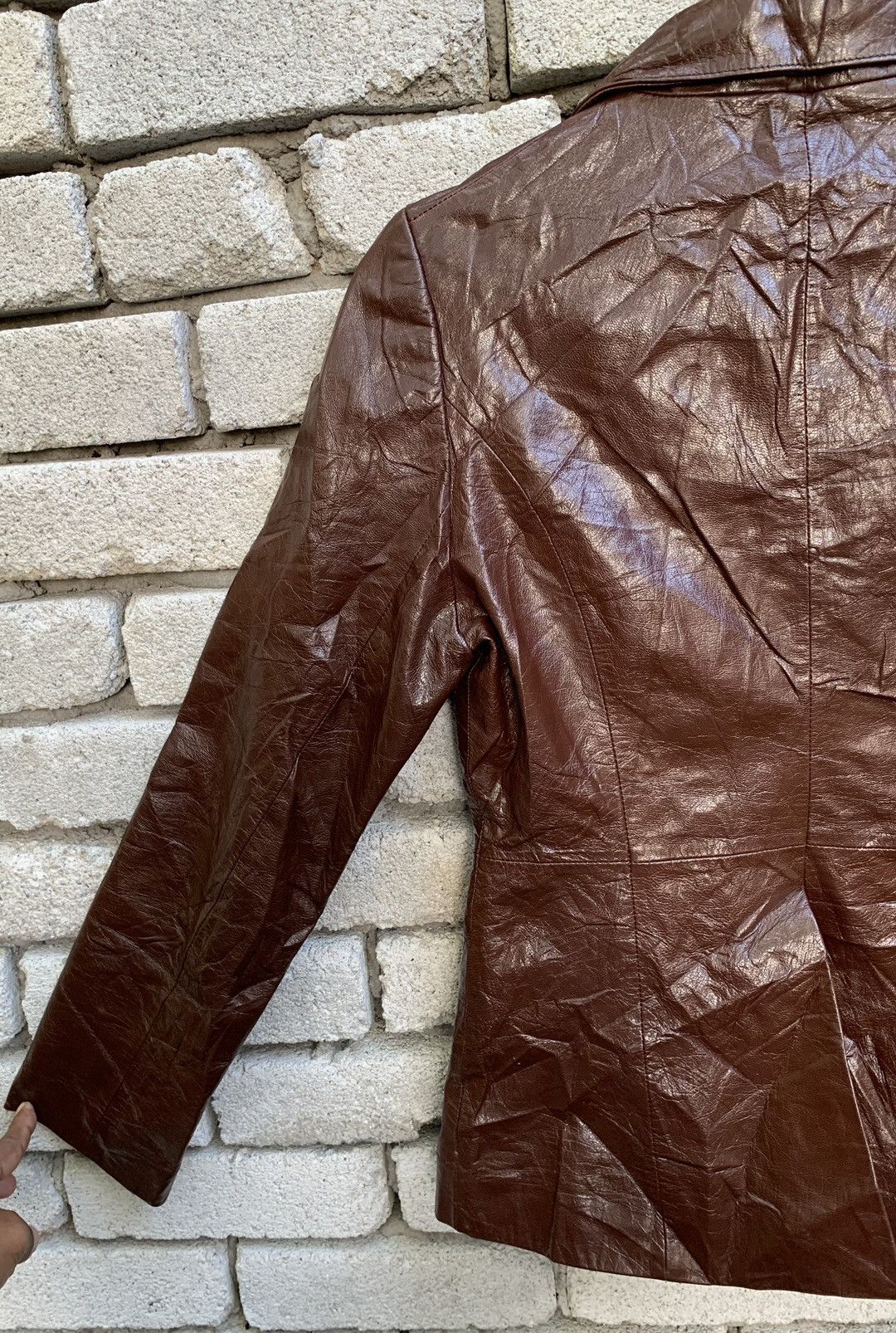 Katharine Hamnett London × Vintage Vintage Katharine Hamnett London Coat Leather Jacket Size US S / EU 44-46 / 1 - 16 Thumbnail