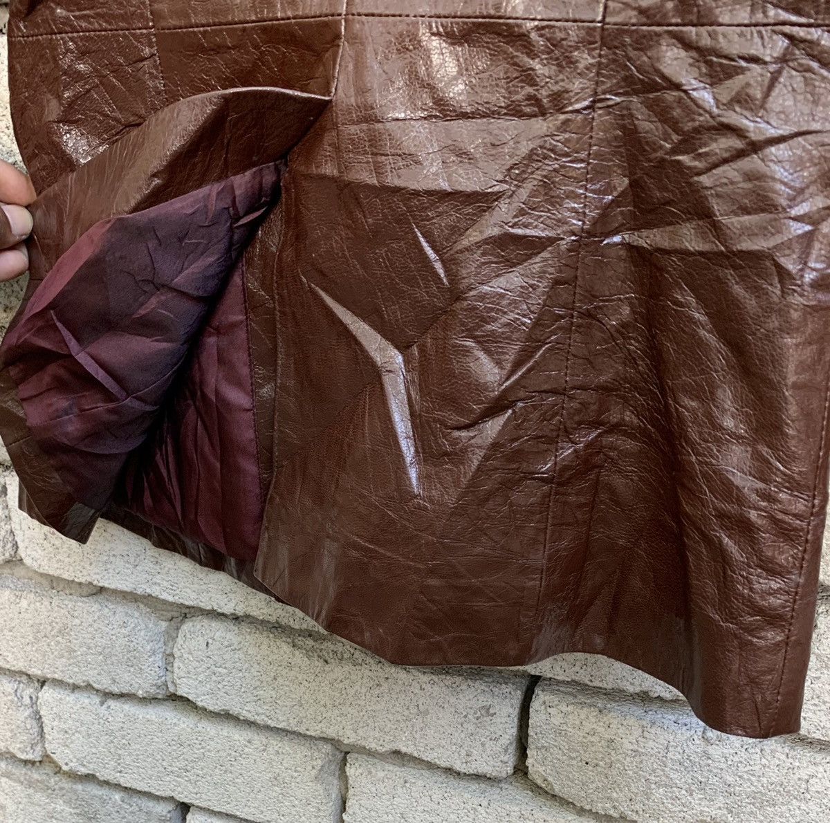 Katharine Hamnett London × Vintage Vintage Katharine Hamnett London Coat Leather Jacket Size US S / EU 44-46 / 1 - 12 Thumbnail