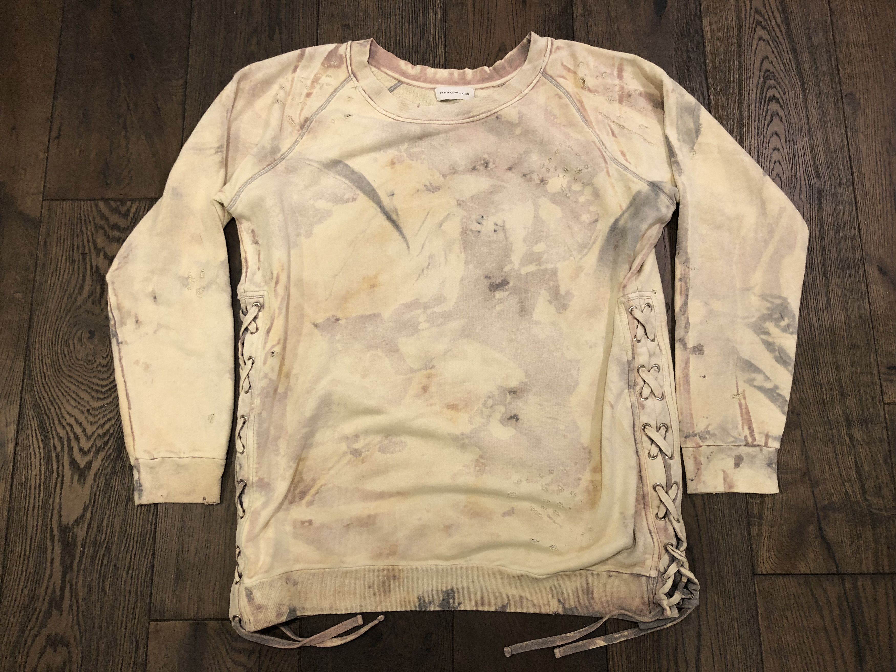 Faith Connexion Oversized Destroyed Bleached Beach Sweatshirt Size US M / EU 48-50 / 2 - 1 Thumbnail
