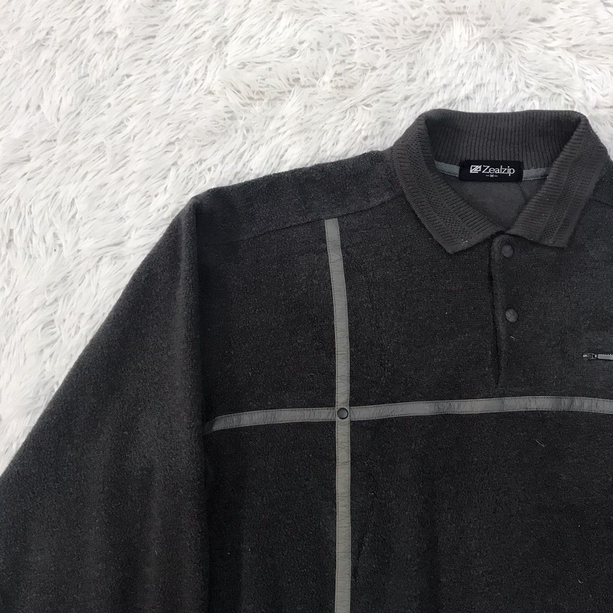 Japanese Brand Zealzip Cross Tape Sweatshirt Sweater Size US M / EU 48-50 / 2 - 3 Thumbnail