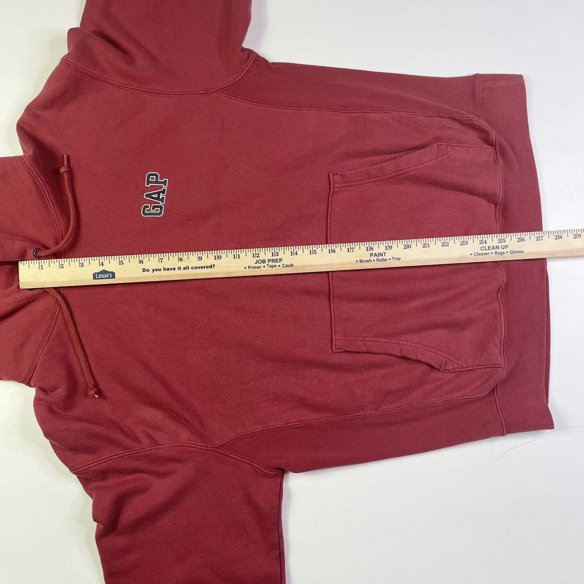 Gap × Vintage Rare 90’s Gap Minimalist Logo Faded French Terry Hoodie Size US M / EU 48-50 / 2 - 9 Thumbnail