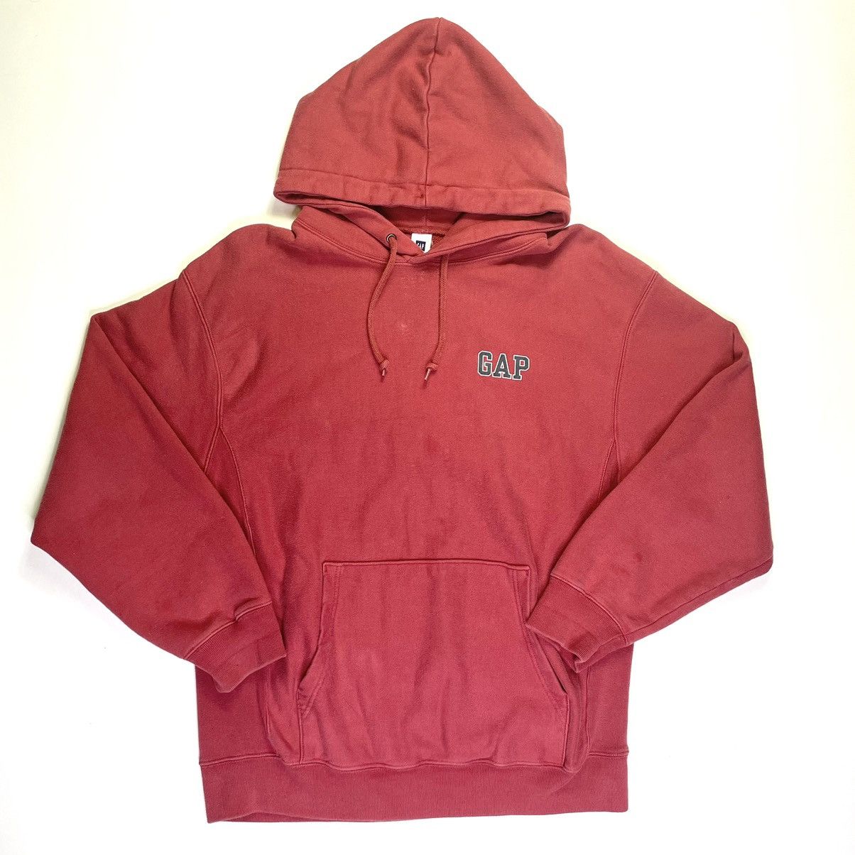 Gap × Vintage Rare 90’s Gap Minimalist Logo Faded French Terry Hoodie Size US M / EU 48-50 / 2 - 1 Thumbnail