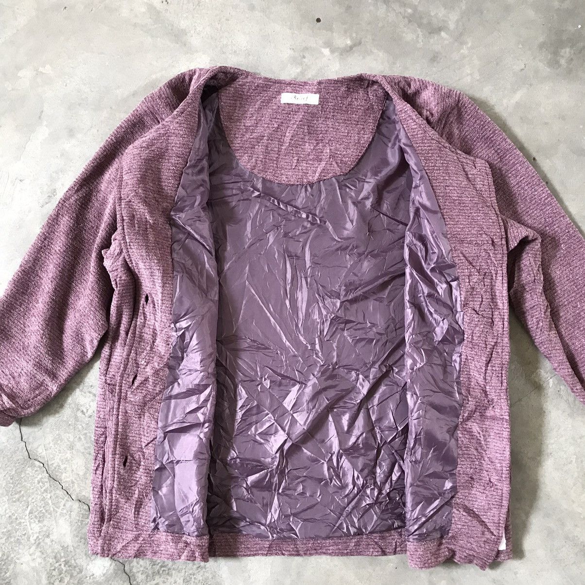 Japanese Brand × Vintage 🔥 Vintage 🔥 90s Japanese Knit Quilted Cardigan Size US M / EU 48-50 / 2 - 8 Thumbnail