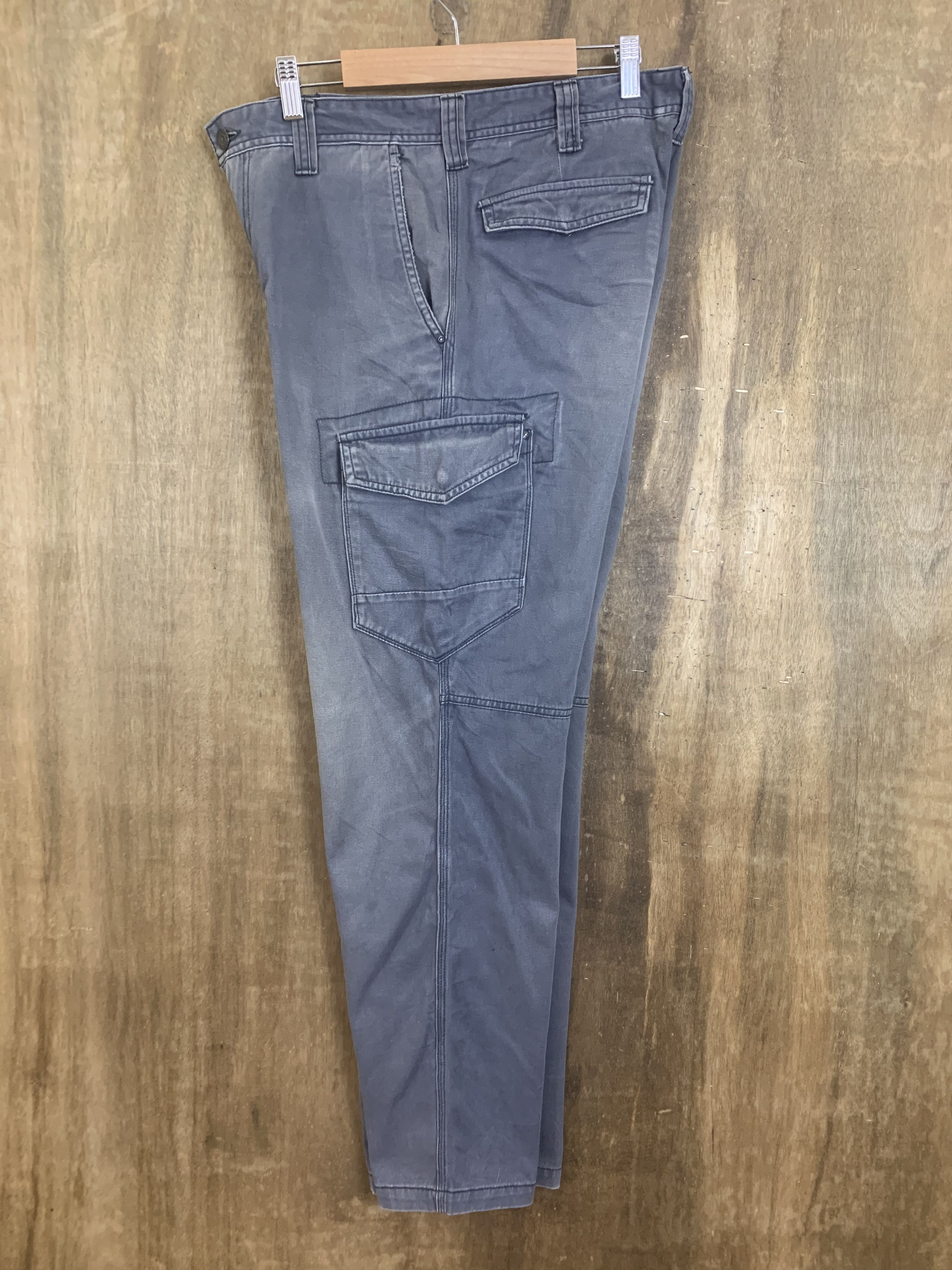 Japanese Brand Cargo Pants Evenriver Multipocket Streetwear Faded Grey Size US 31 - 15 Thumbnail