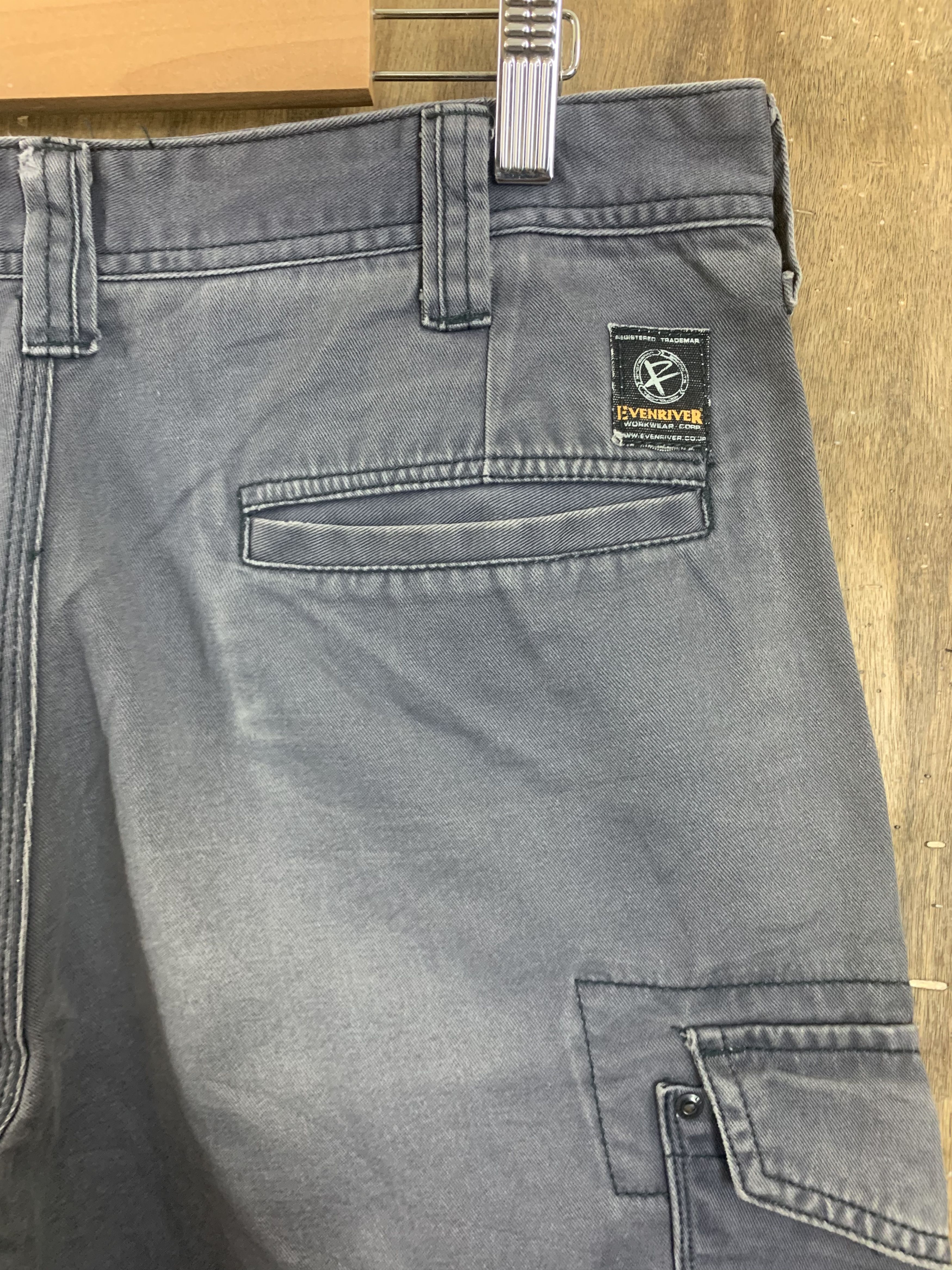 Japanese Brand Cargo Pants Evenriver Multipocket Streetwear Faded Grey Size US 31 - 13 Thumbnail