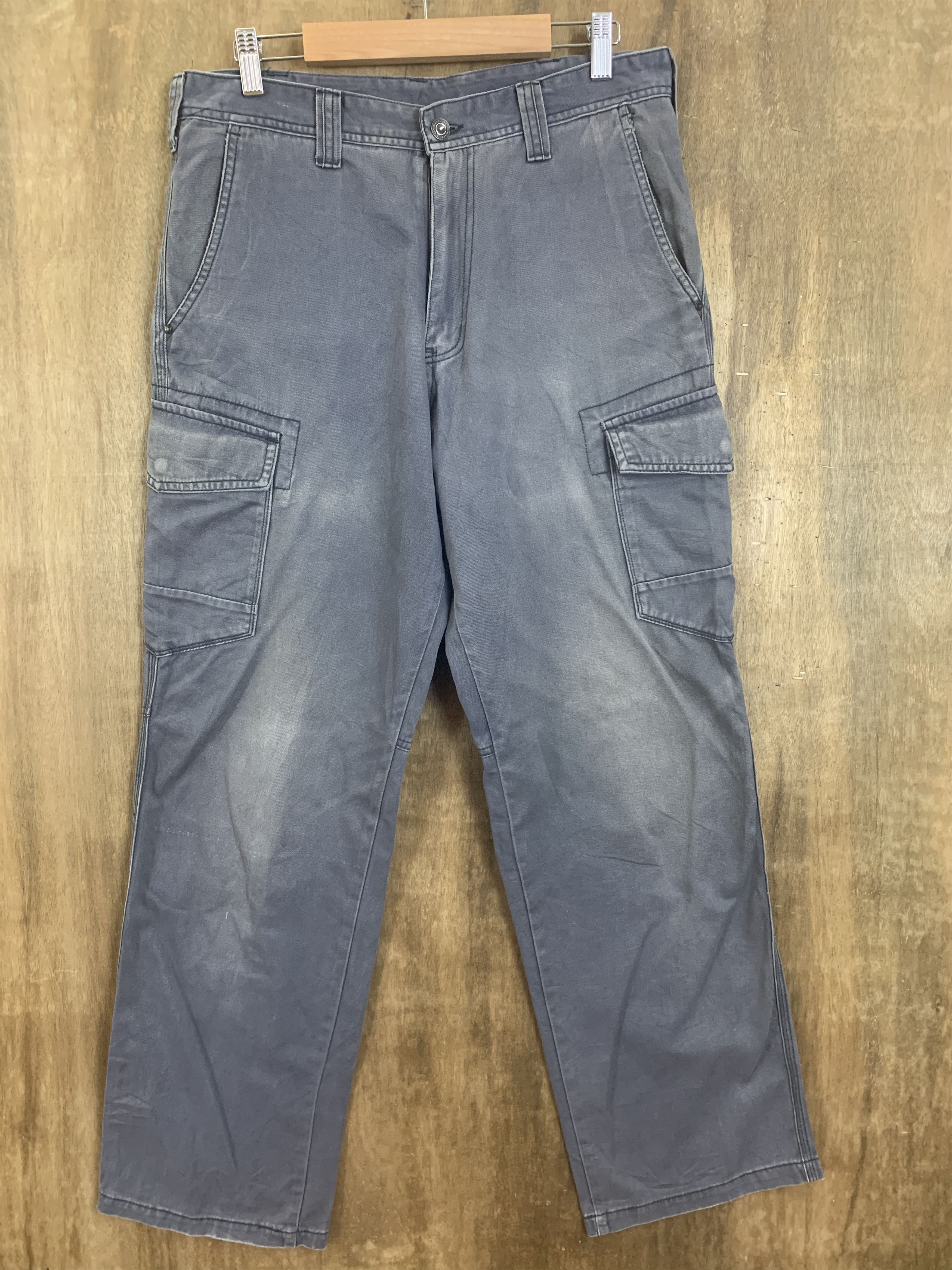 Japanese Brand Cargo Pants Evenriver Multipocket Streetwear Faded Grey Size US 31 - 1 Thumbnail