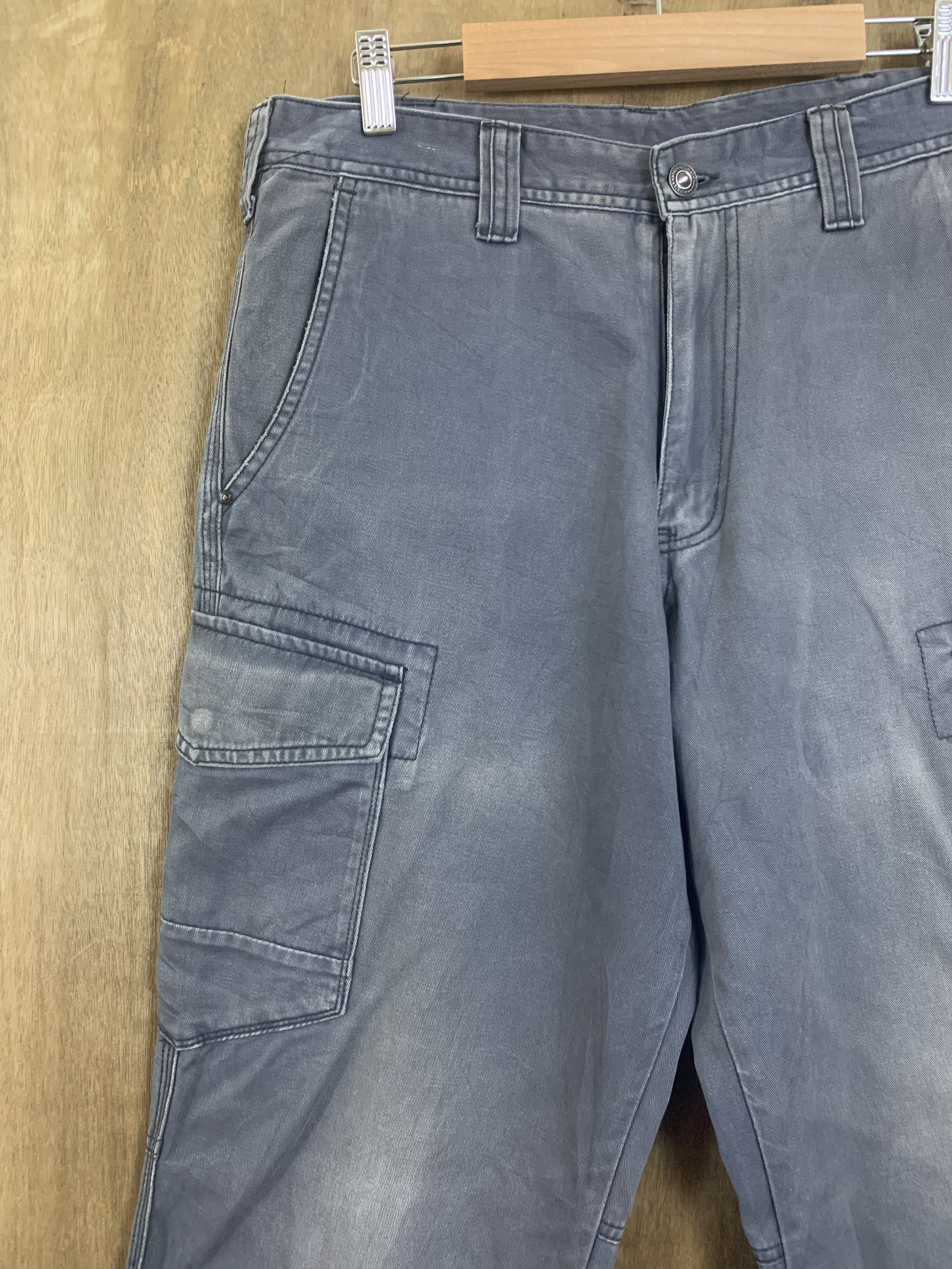 Japanese Brand Cargo Pants Evenriver Multipocket Streetwear Faded Grey Size US 31 - 5 Thumbnail