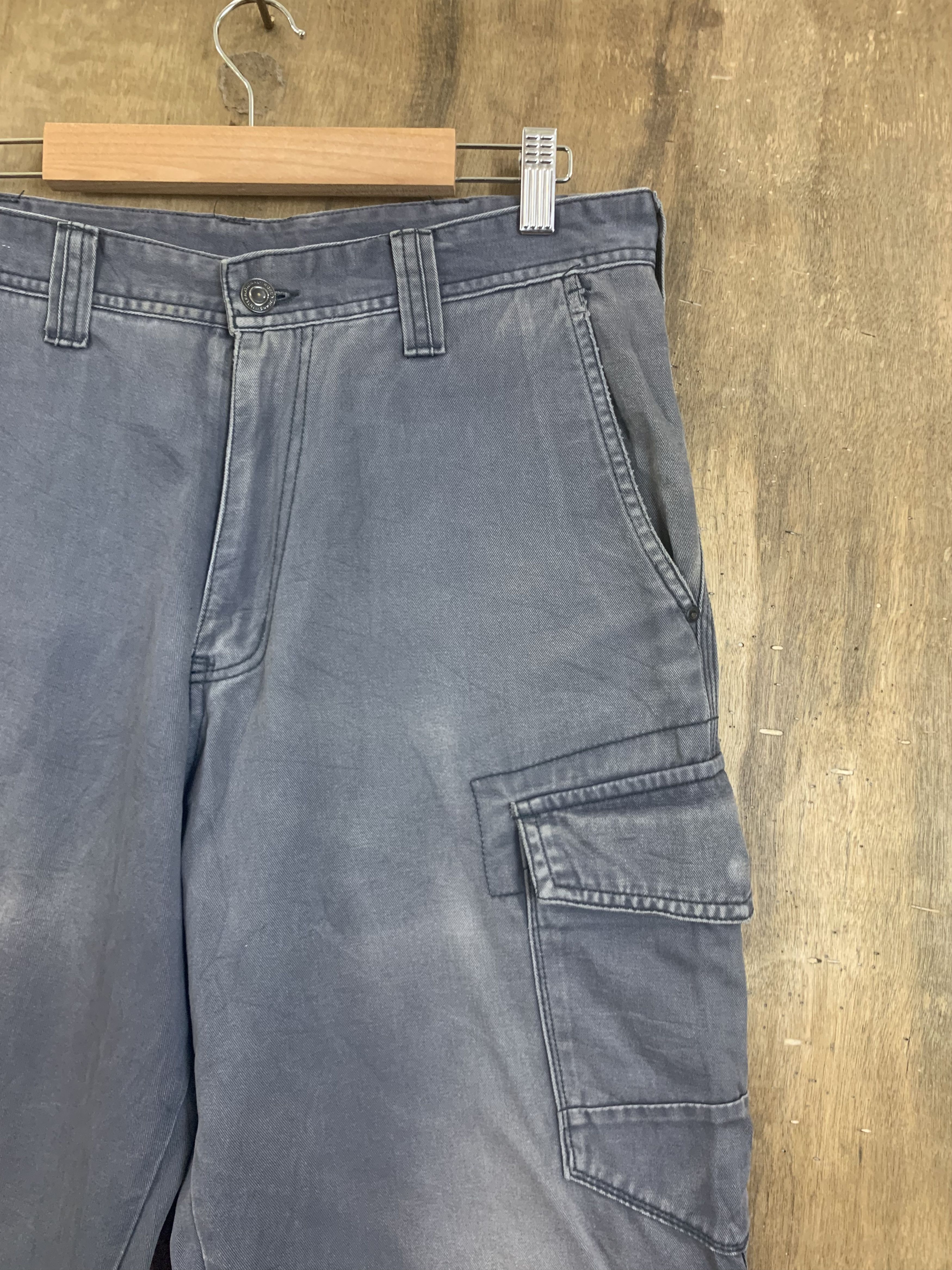 Japanese Brand Cargo Pants Evenriver Multipocket Streetwear Faded Grey Size US 31 - 4 Thumbnail