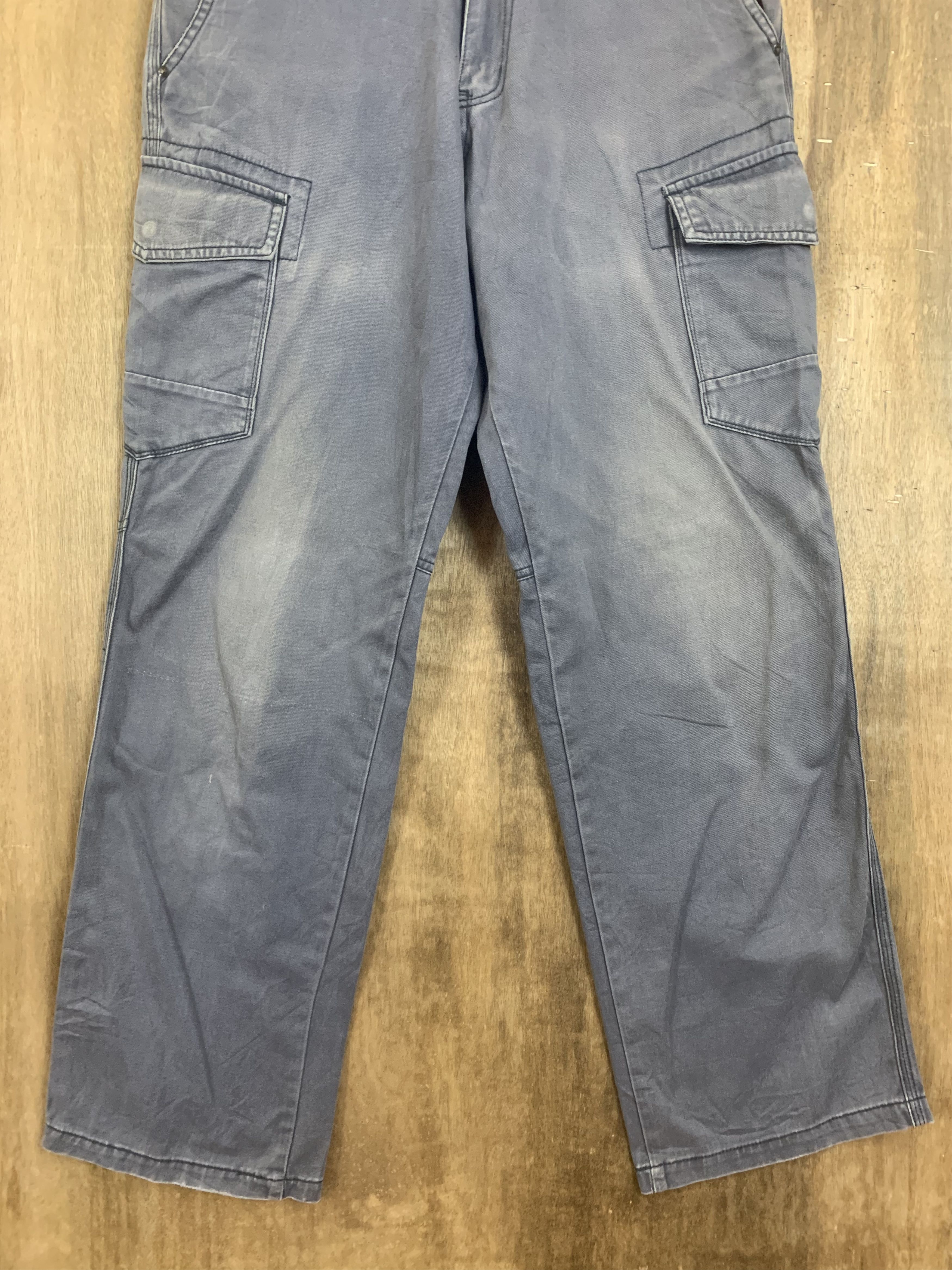 Japanese Brand Cargo Pants Evenriver Multipocket Streetwear Faded Grey Size US 31 - 3 Thumbnail