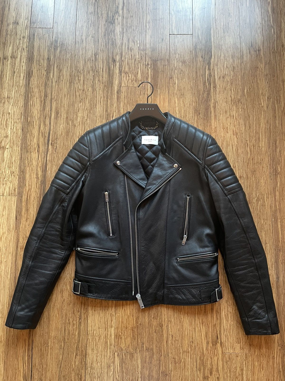 Sandro Sandro leather biker jacket | Grailed