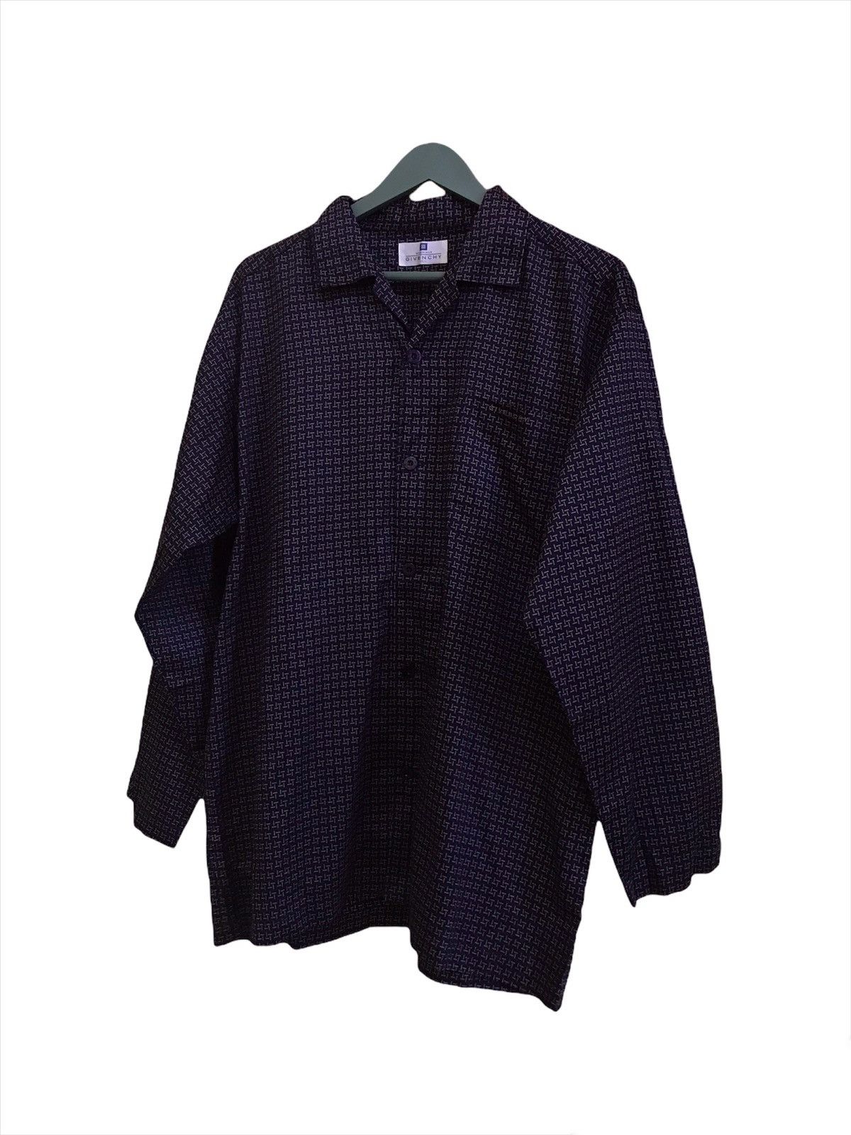 Designer × Givenchy Givenchy Single Pocket Overprint Button Up Collar Shirt Size US L / EU 52-54 / 3 - 2 Thumbnail