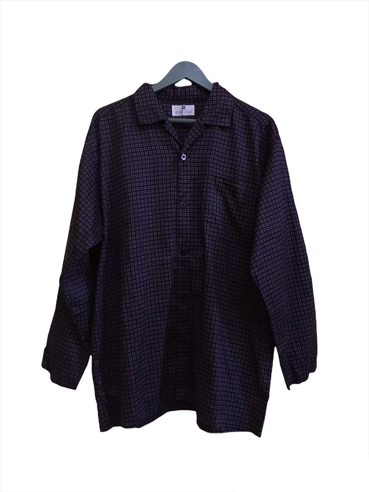Designer × Givenchy Givenchy Single Pocket Overprint Button Up Collar Shirt Size US L / EU 52-54 / 3 - 1 Thumbnail