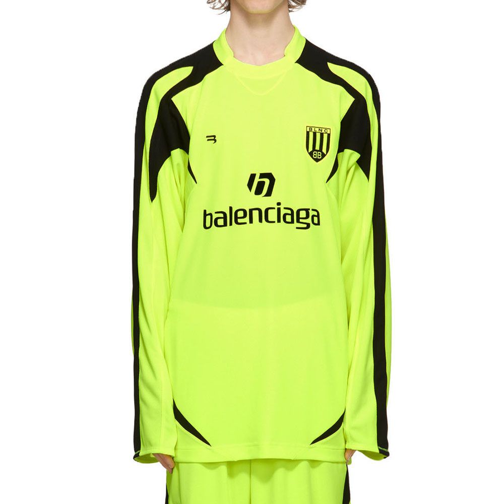 Balenciaga Balenciaga Long Sleeve Soccer Football Jersey Neon
