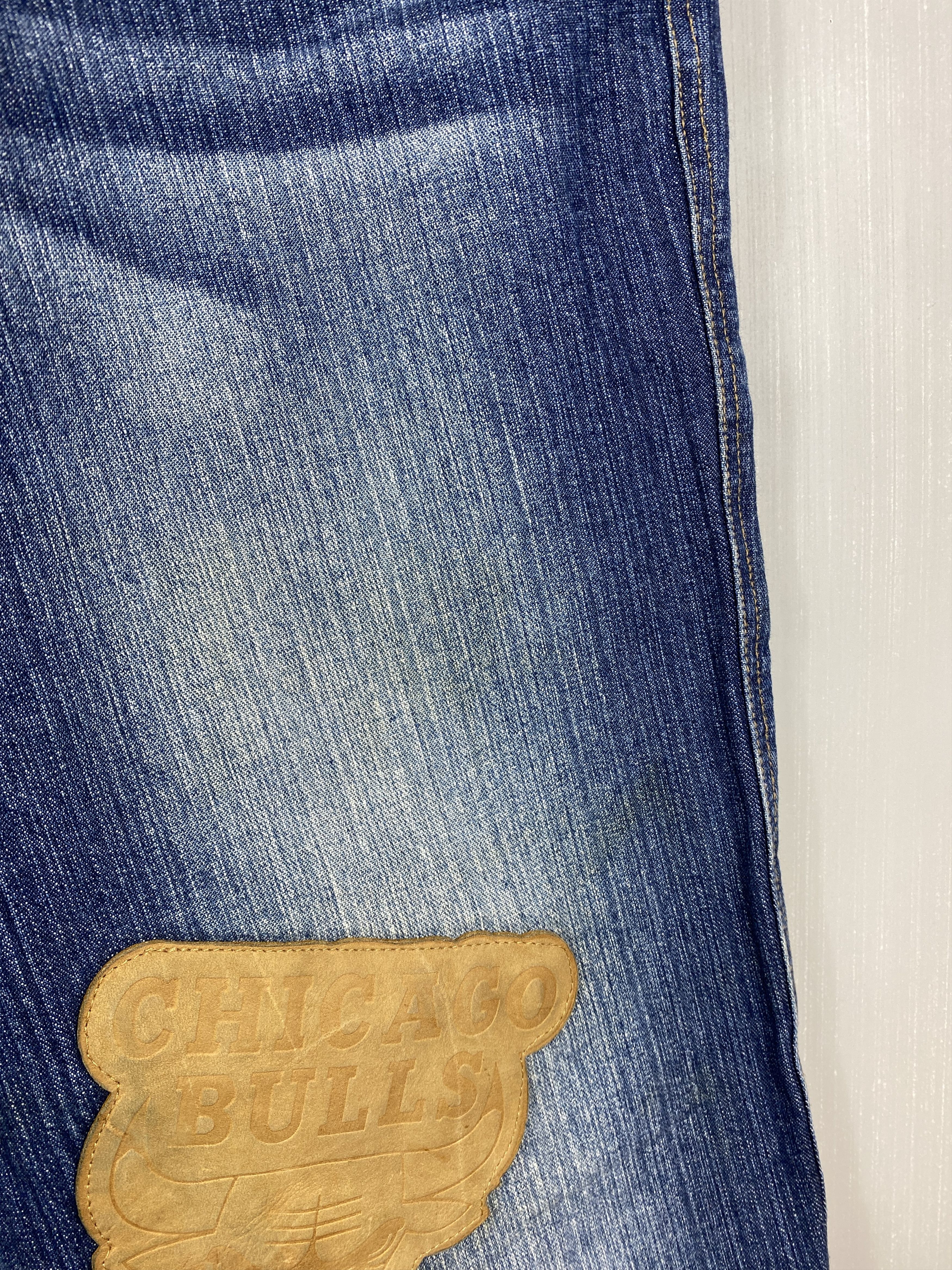 NBA × Other UNK nba leather patchwork blue denim jeans Size US 30 / EU 46 - 6 Thumbnail