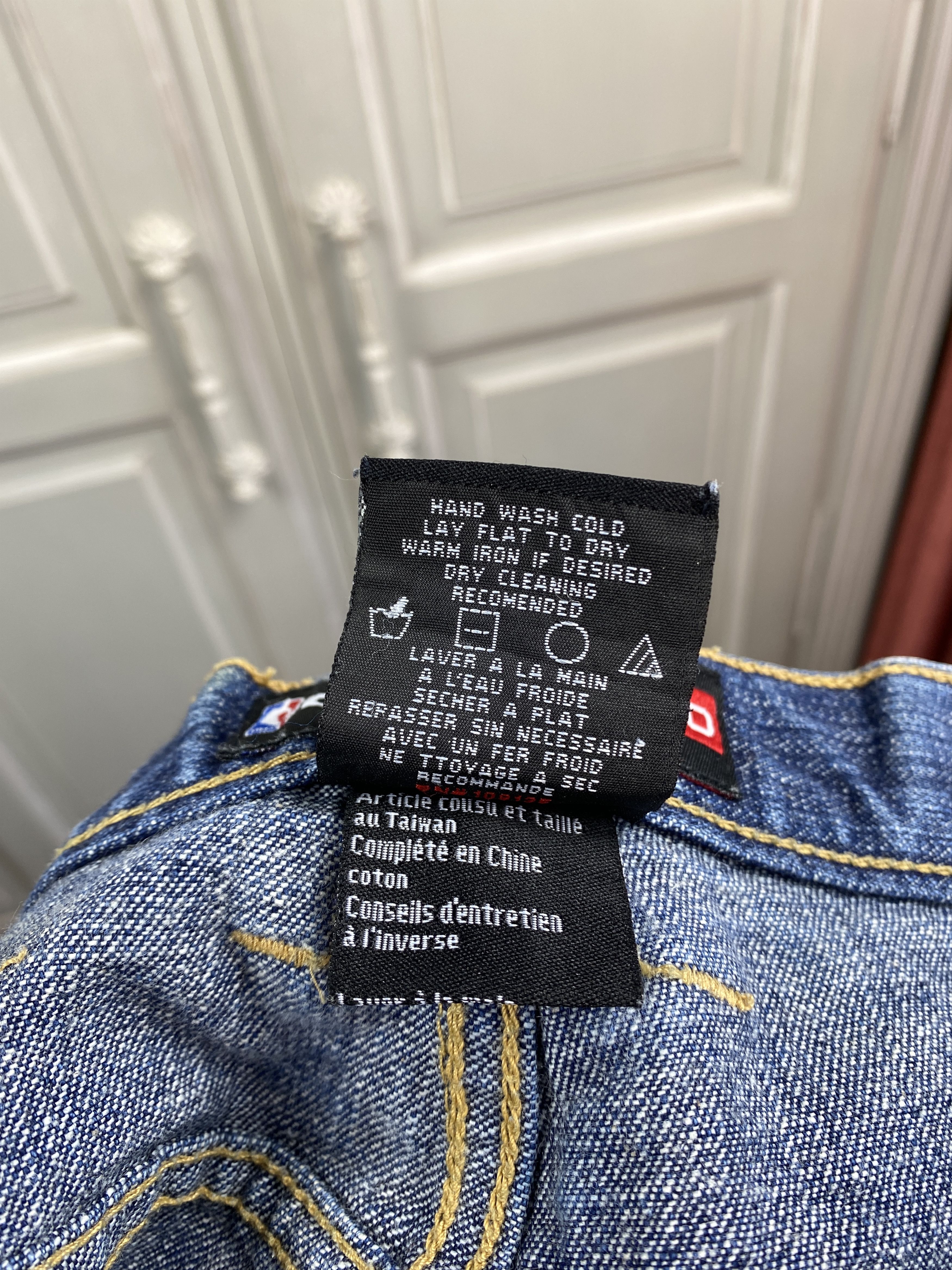 NBA × Other UNK nba leather patchwork blue denim jeans Size US 30 / EU 46 - 10 Thumbnail