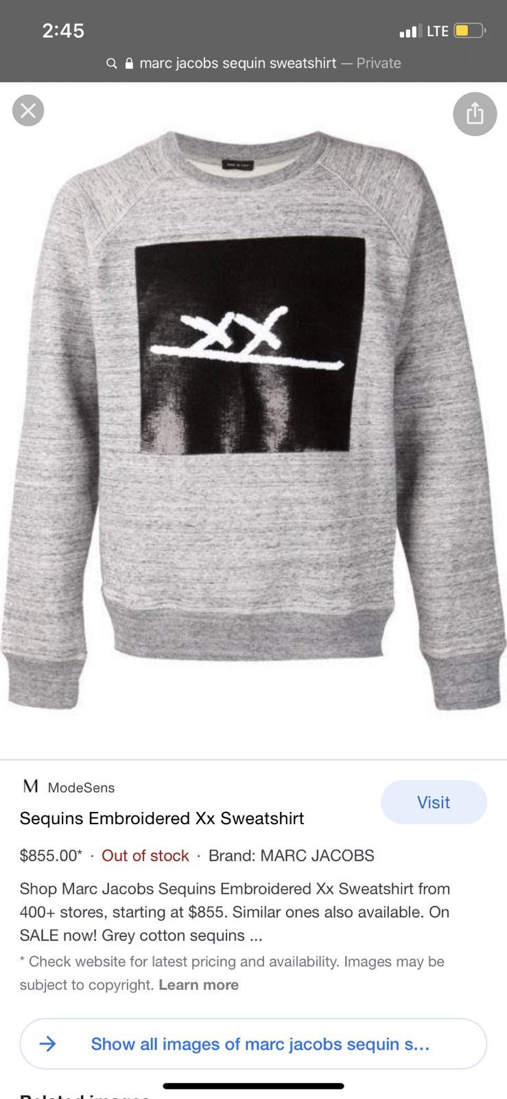 Marc Jacobs Marc Jacobs Sequins XX Embroidered Sweatshirt Size US M / EU 48-50 / 2 - 5 Thumbnail