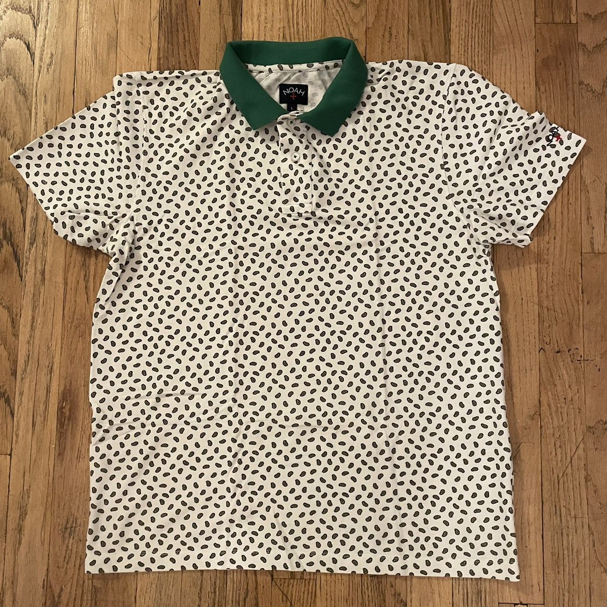 Noah Noah paisley short sleeve polo Size US L / EU 52-54 / 3 - 1 Thumbnail