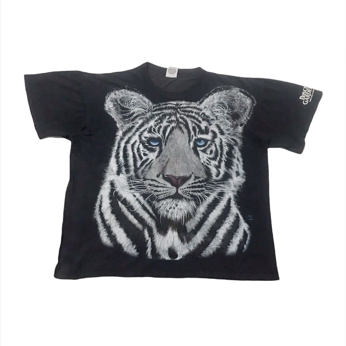 Rap Tees × Vintage 🔥vintage 1992 Bush Gardens White tiger blue eyes big prints Size US XL / EU 56 / 4 - 1 Thumbnail