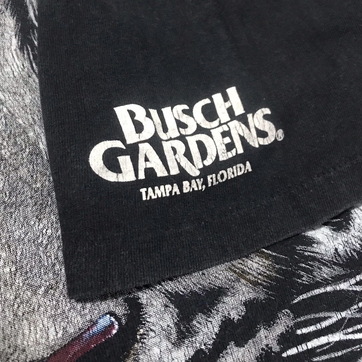 Rap Tees × Vintage 🔥vintage 1992 Bush Gardens White tiger blue eyes big prints Size US XL / EU 56 / 4 - 5 Thumbnail