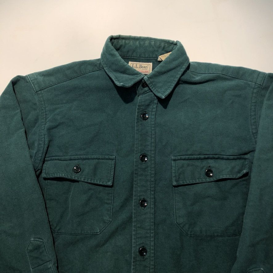 L.L. Bean Vintage LL Bean Green Earth Tone Button Up Size US L / EU 52-54 / 3 - 2 Thumbnail