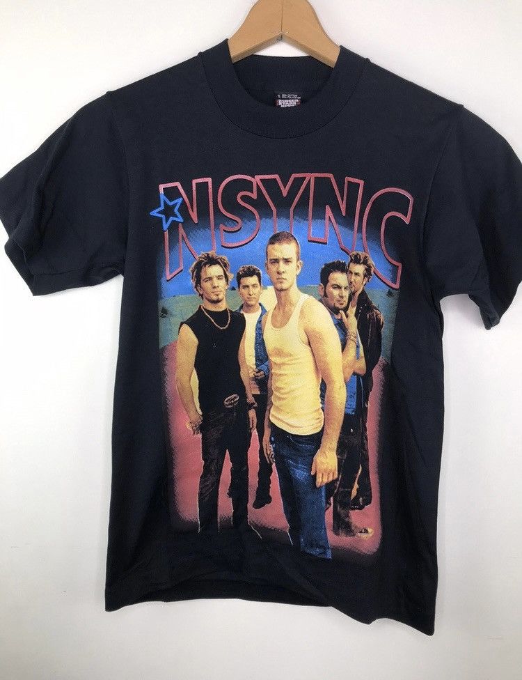 Vintage 90s NSYNC Concert Band Rap deals Tee Shirt