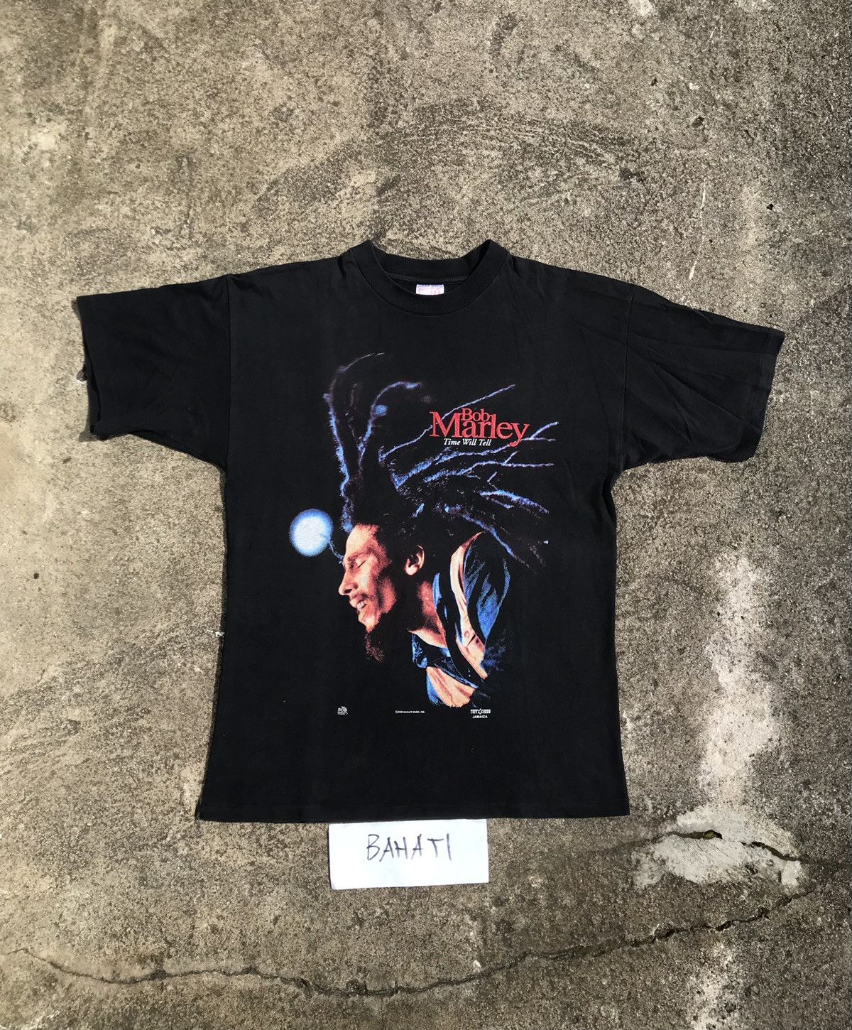 Band Tees × Bob Marley × Vintage Vintage 90s Bob Marley Shirt Singel Stitch Size US L / EU 52-54 / 3 - 1 Thumbnail